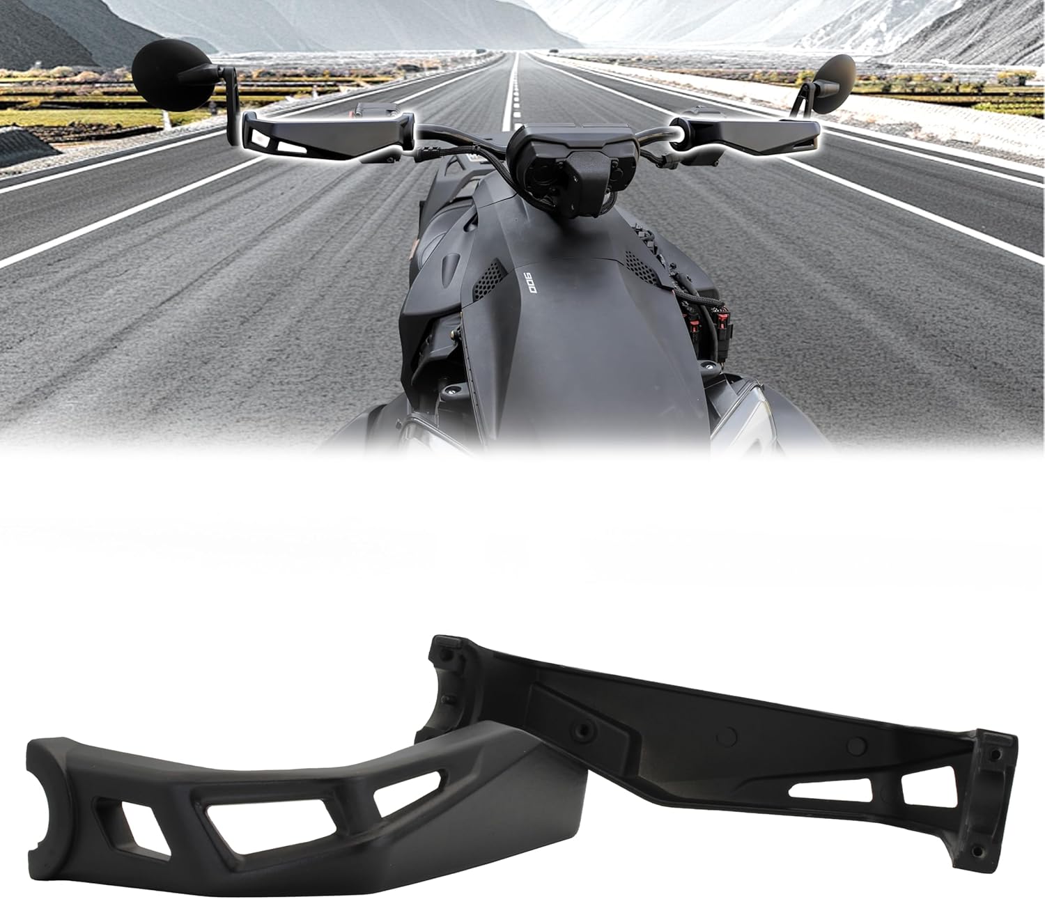 Aluminum Handguards for Can Am Ryker, 2PCS Black Hand Guards Kit Handlebars Protector for Can-Am Ryker 600 900 Sport & Ryker Rally Edition All Models Accessories (Replace #219400998)