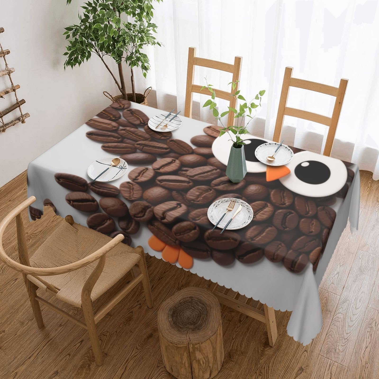 Nappe de table rectangle facile d'entretien en tissu résistant aux taches