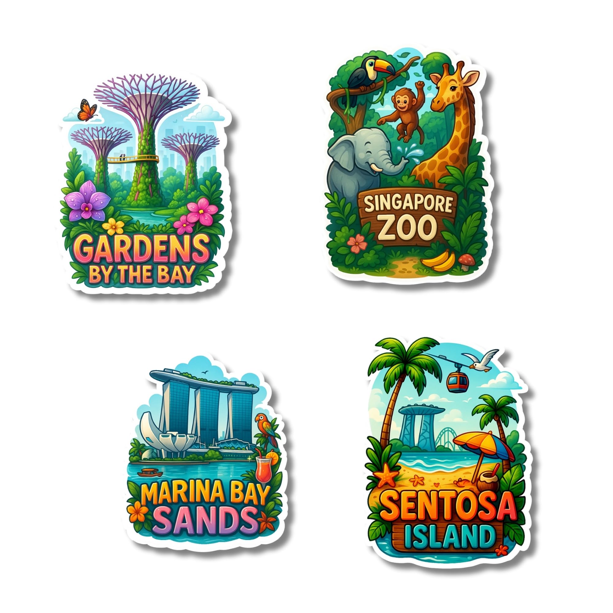 Singapore Fridge Magnets - Marina Bay Sands & More -1