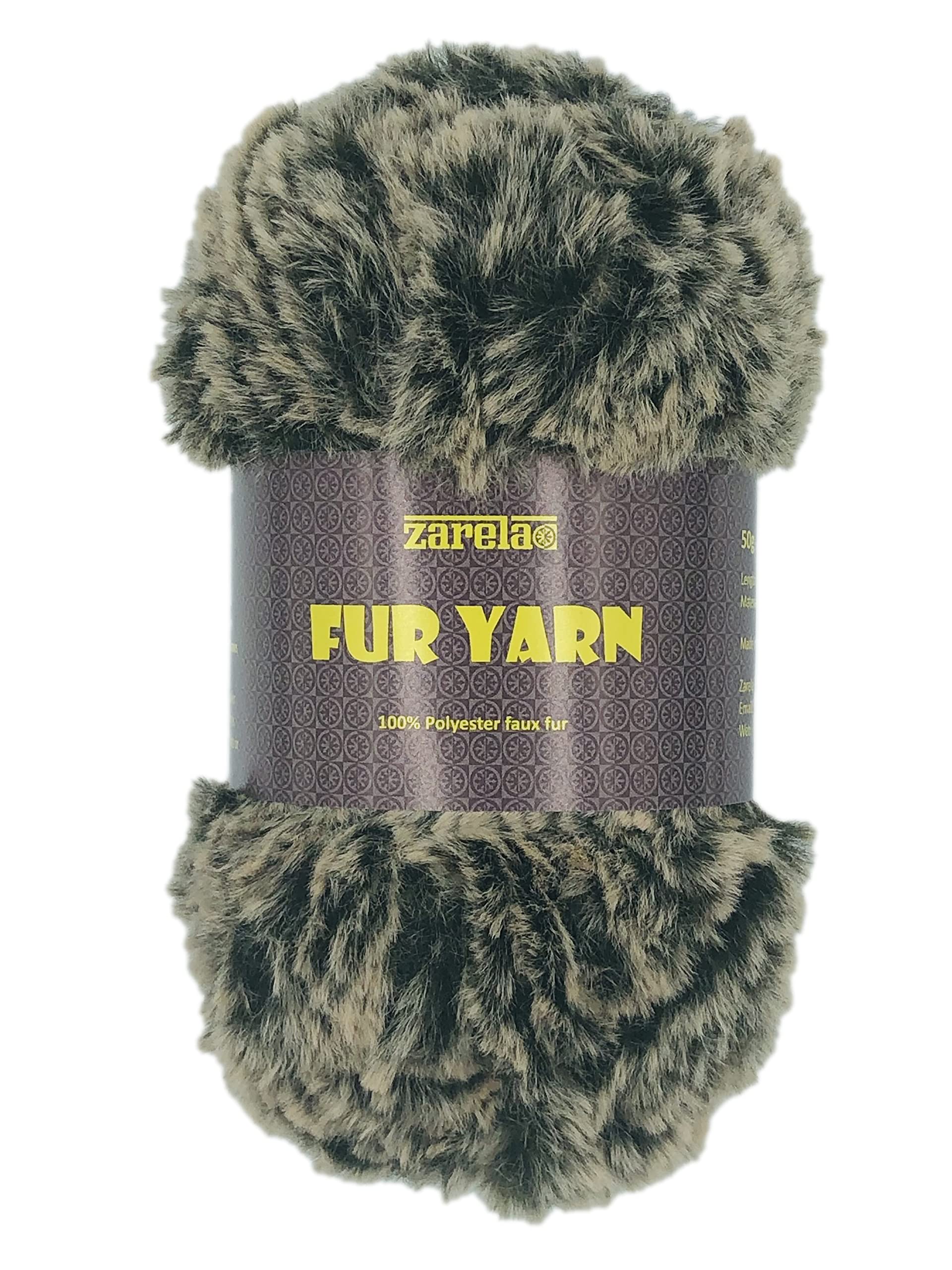 ZarelaFur Yarn 50g (1226) Black-Mink