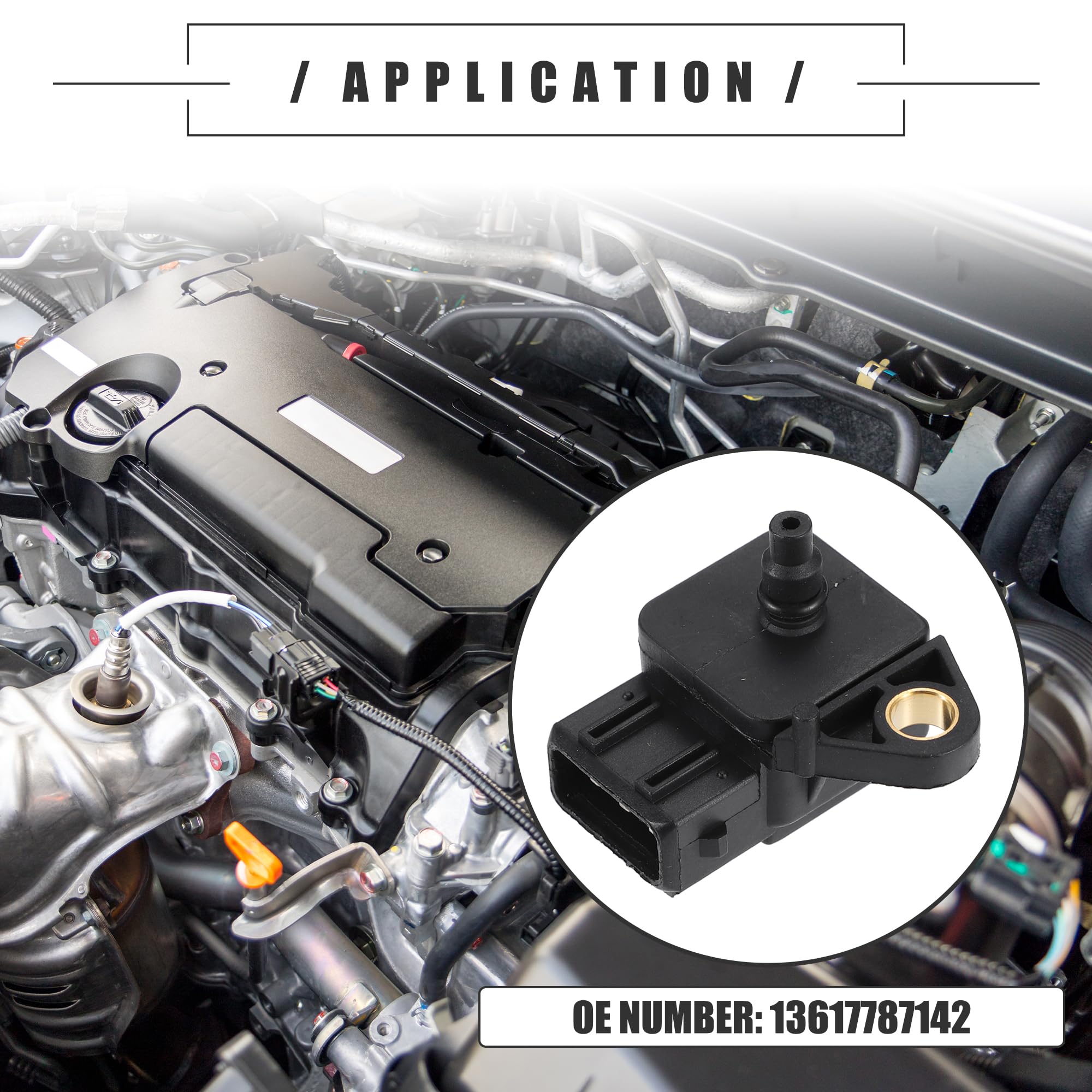 A ABSOPRO Collettore Aspirazione Sensore Pressione, per BMW 1 Serie, N.13617787142