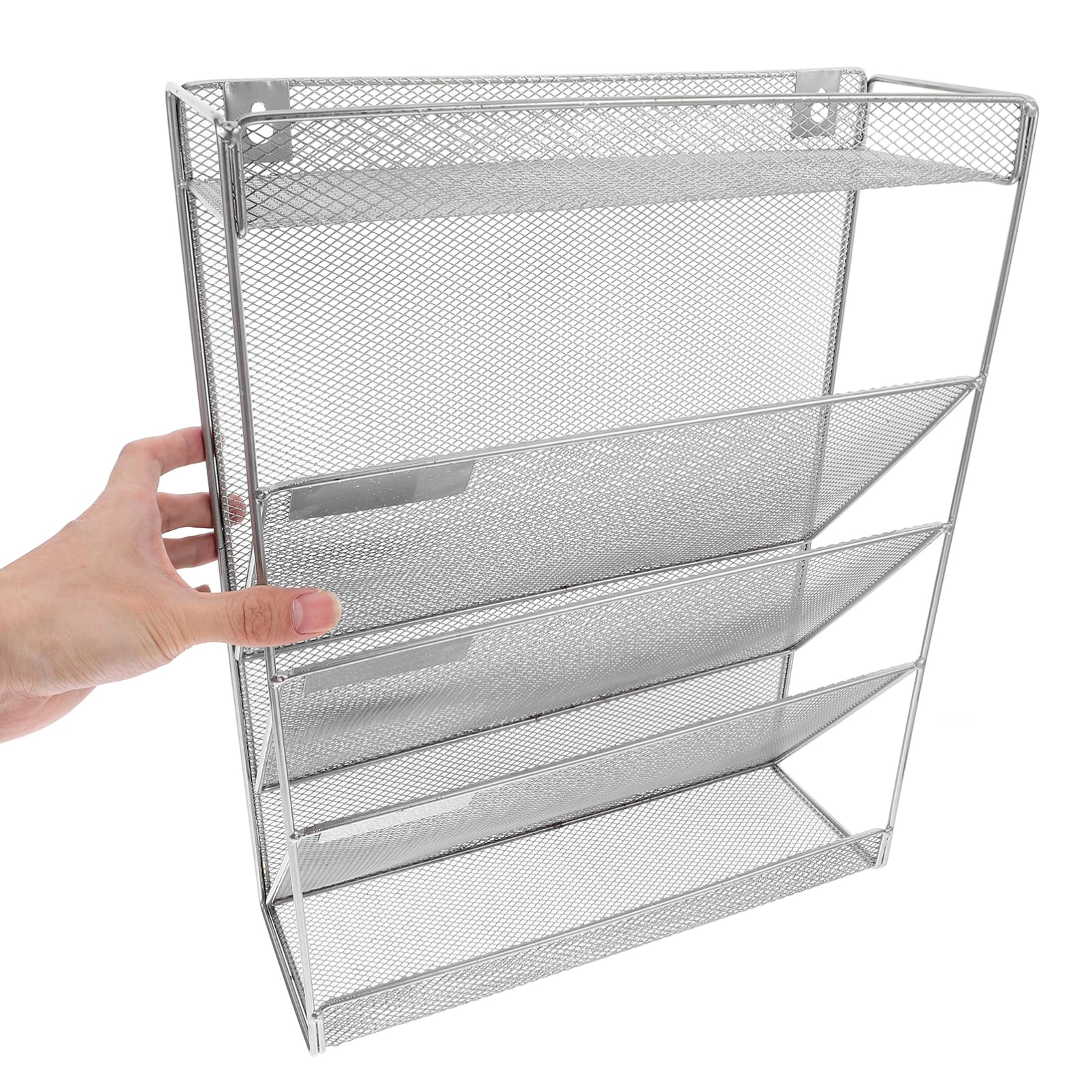 Operitacx Wand-dokumentenhalter Aus Metall Vertikaler Hängeregistratur-organizer Für Büro Mehrschichtiger Ordnerhalter Papiere Platzsparende Wandablage Mit Einfacher Installation