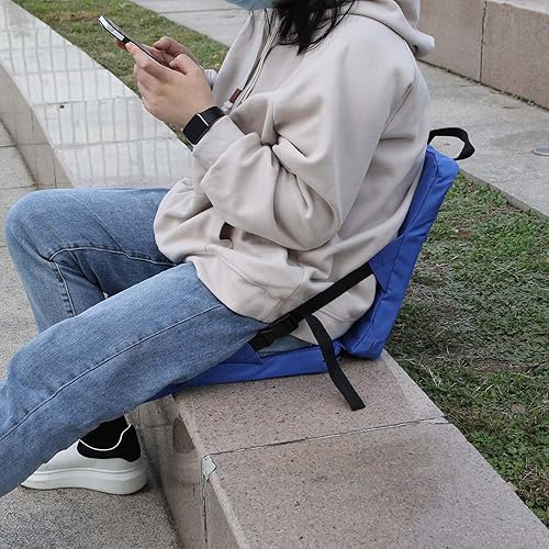 Miniatura 2 de Asiento de estadio para gradas con soporte trasero, portátil, ligero, cojín de asiento plegable para estadio, silla acolchada para jardín, camping,