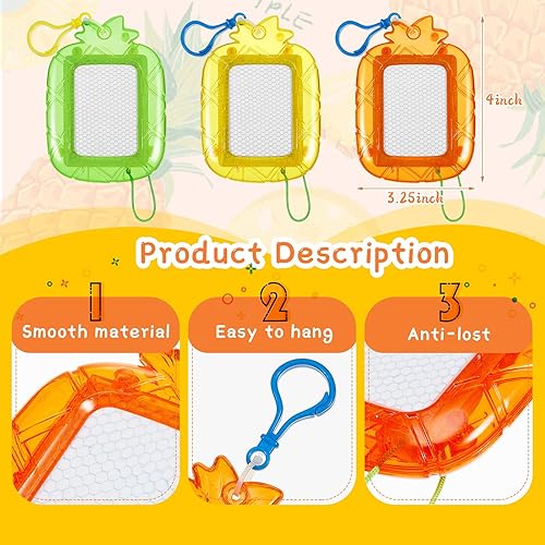 Miniatura 2 de Outus 24 piezas de mini tableros magnéticos para dibujar, tablero doodle para niños, clip para llavero de mochila, tablero de dibujo borrable, bloc