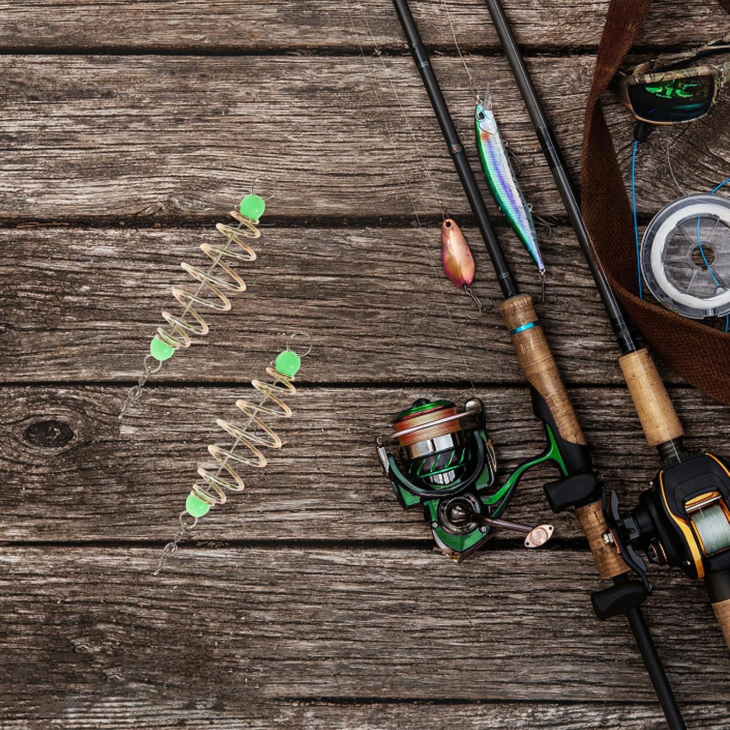 24 piezas de jaula de trampa de cebo de pesca: soporte de cesta de alimentación para equipo de pesca de carpa, acero al carbono, señuelo grueso, accesorios de pescado, cesta de regalo para amigos