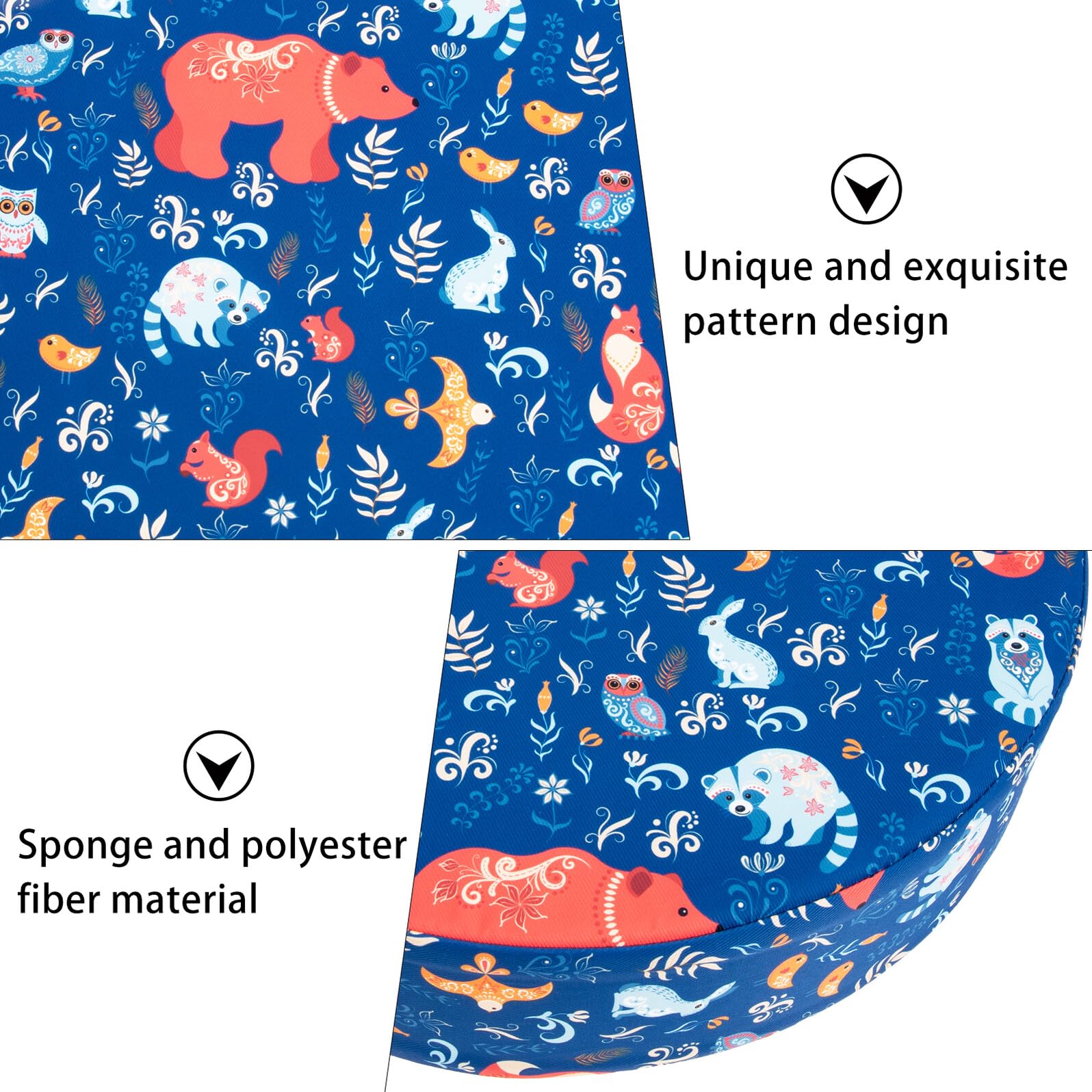 Lurrose Cuscino e Poliestere di per Sedia Bambini Rialzo Spugna Fibra in Leggero e Portatile, per Sedie da Tavolo Durante Gioco e Disegno
