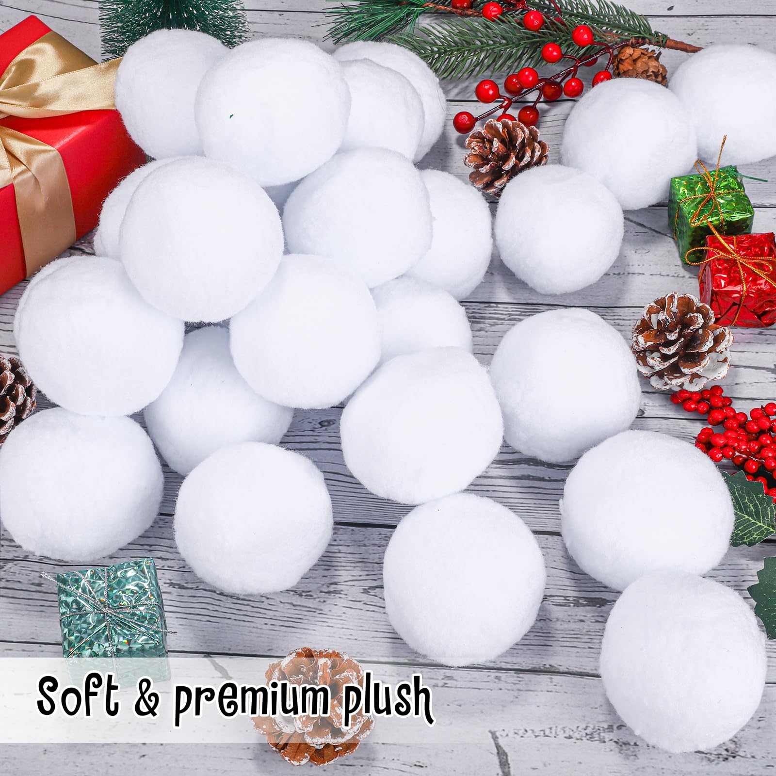  ELCOHO 60 Pieces 2.8 Inch Kid Snow Fight Ball Indoor Artificial  Snow Fight Ball Fake Winter Snow Toss Ball Set for Kid Christmas Winter  Snow Games Party Supplies : Home & Kitchen