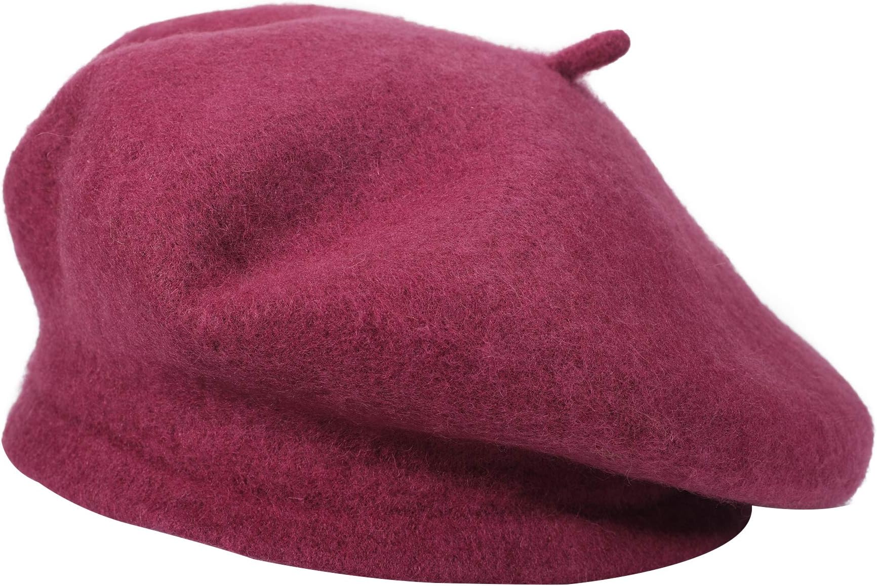 ZLYC Wool French Beret Hat Solid Color Beret Cap for Women Girls