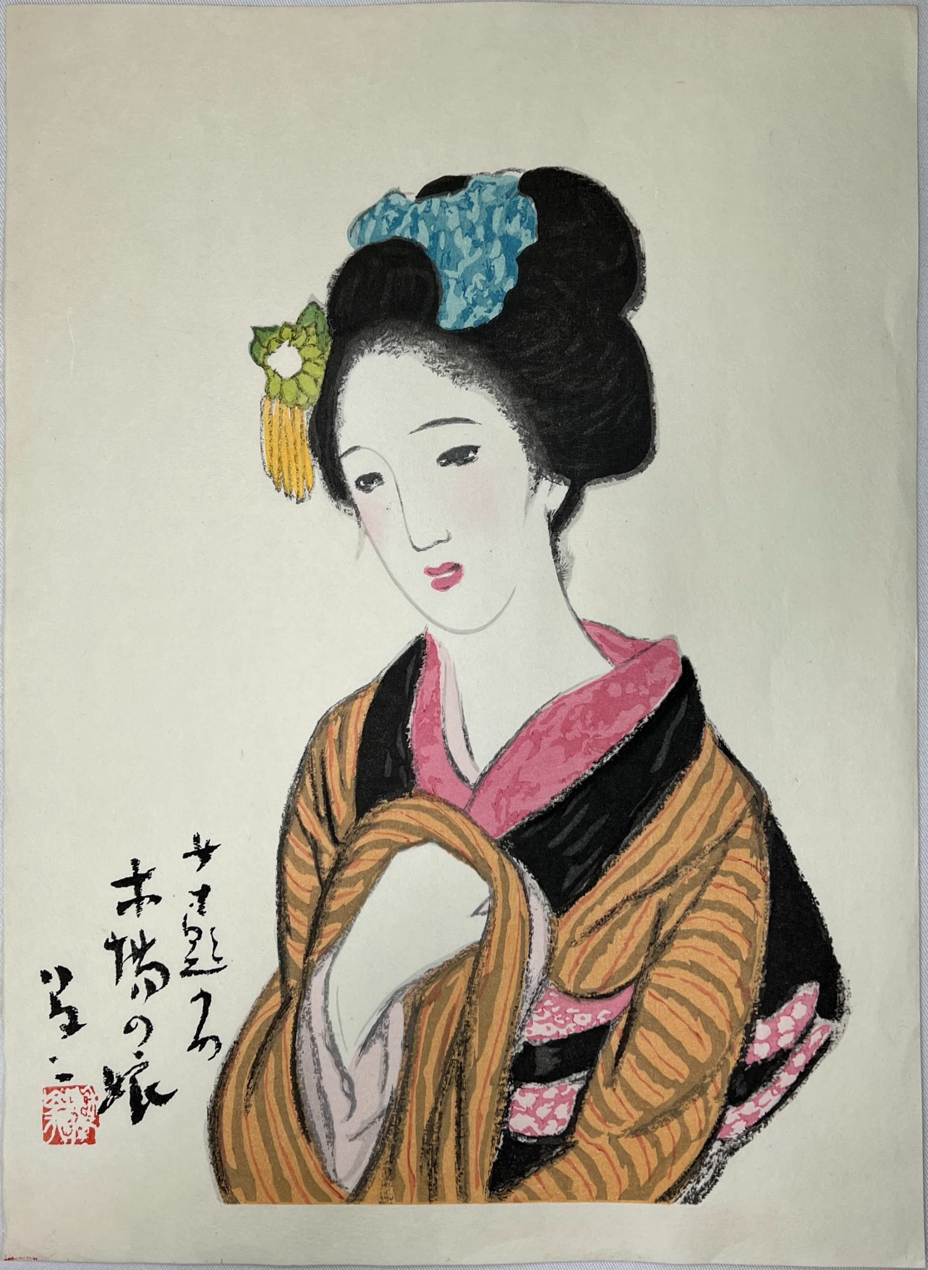 【新品希少品】復刻新版画 竹久夢二 女十題 北方の冬 松崎啓三郎作品 Amazon | 竹久夢二 女十題 木場の娘 松崎啓三郎作品 | 版画・彫刻 通販
