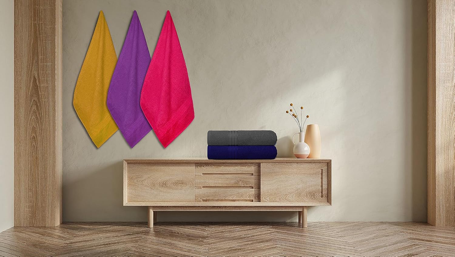 ZUPERIA Premium Multicolor Bath Towels Set of 8 (27" x 54") 100% Pure Cotton Shower Towels Soft Feel, Lightweight & Highly Absorbent Towels for Bathroom, Pool, Spa and Hotel Use - Image 9