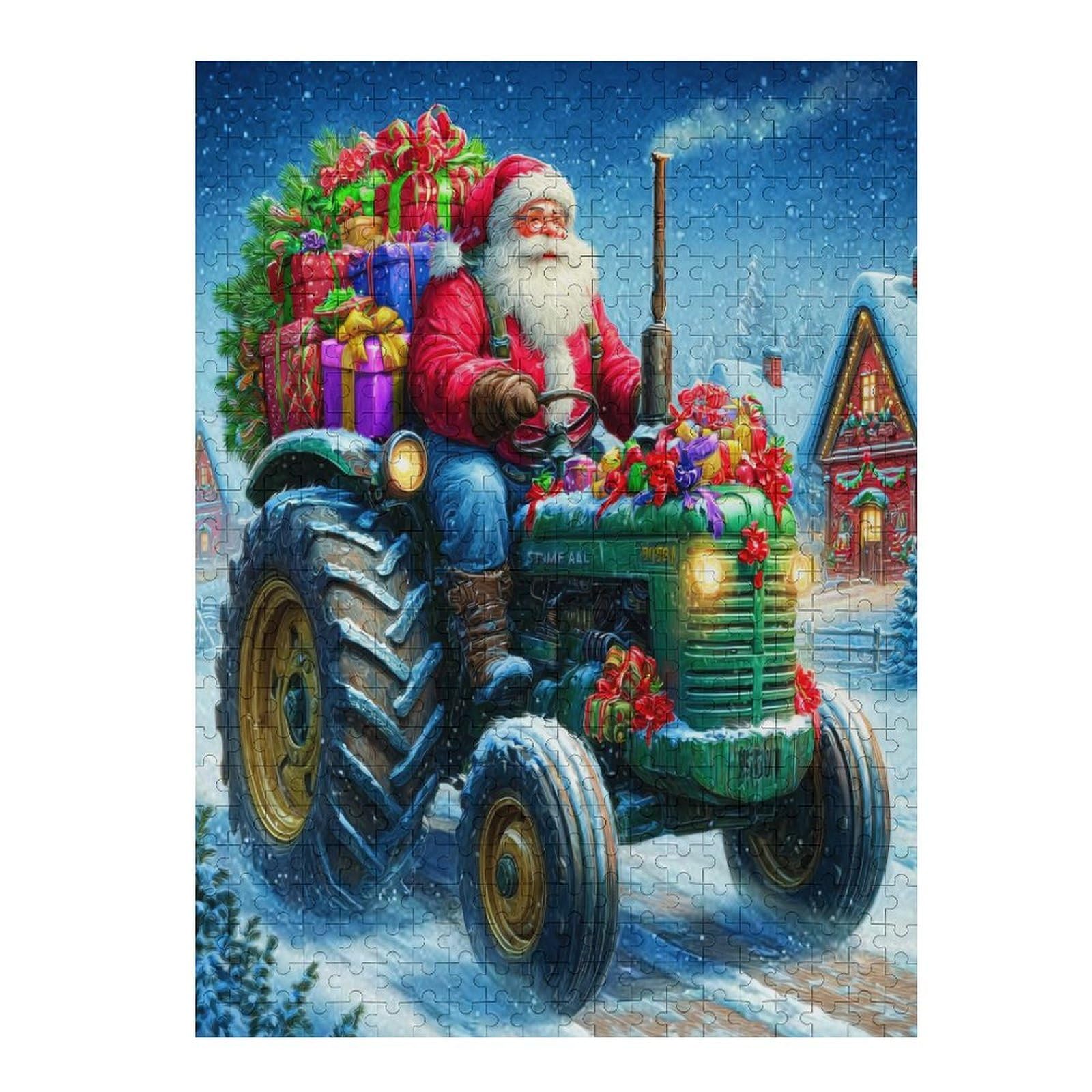 Agriculture Vintage Tractor 500 Piece Jigsaw Puzzle Pack Rural Life Teens Beginners Cognitive Development Puzzle Fans Group Play Anniversary Recycled Cardboard 500 PCS