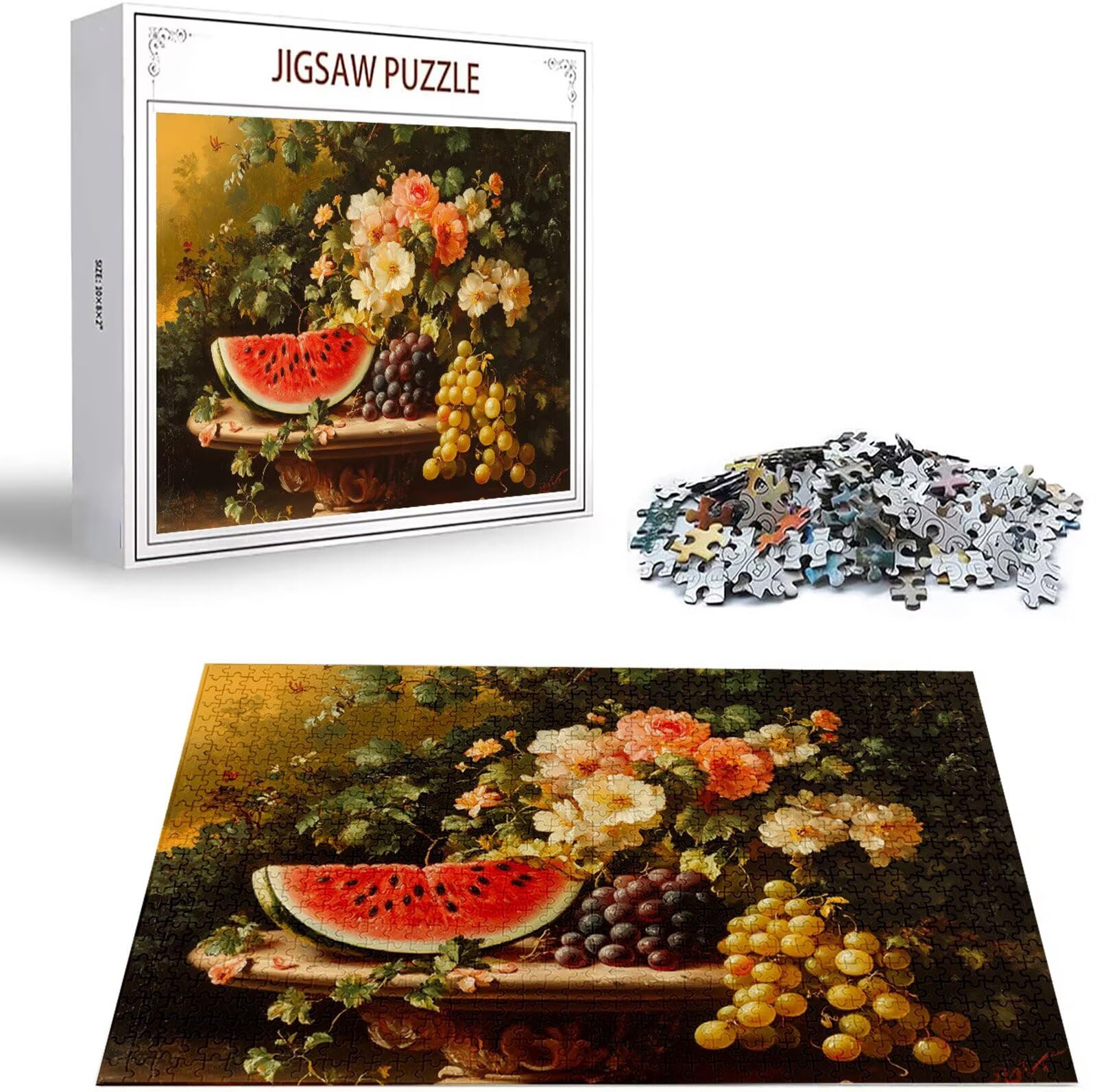 Puzzle 2000 Pezzi, 3 4 5 Anni Puzzle Anguria 6 7 8 Anni Giochi Educativi Sostenibili Con Motivi Per Adulti Da Gioco in Legno Di Alta Qualità Jigsaw Fiore per Gioco Familiare, 2026 Regalo Natale H-1850