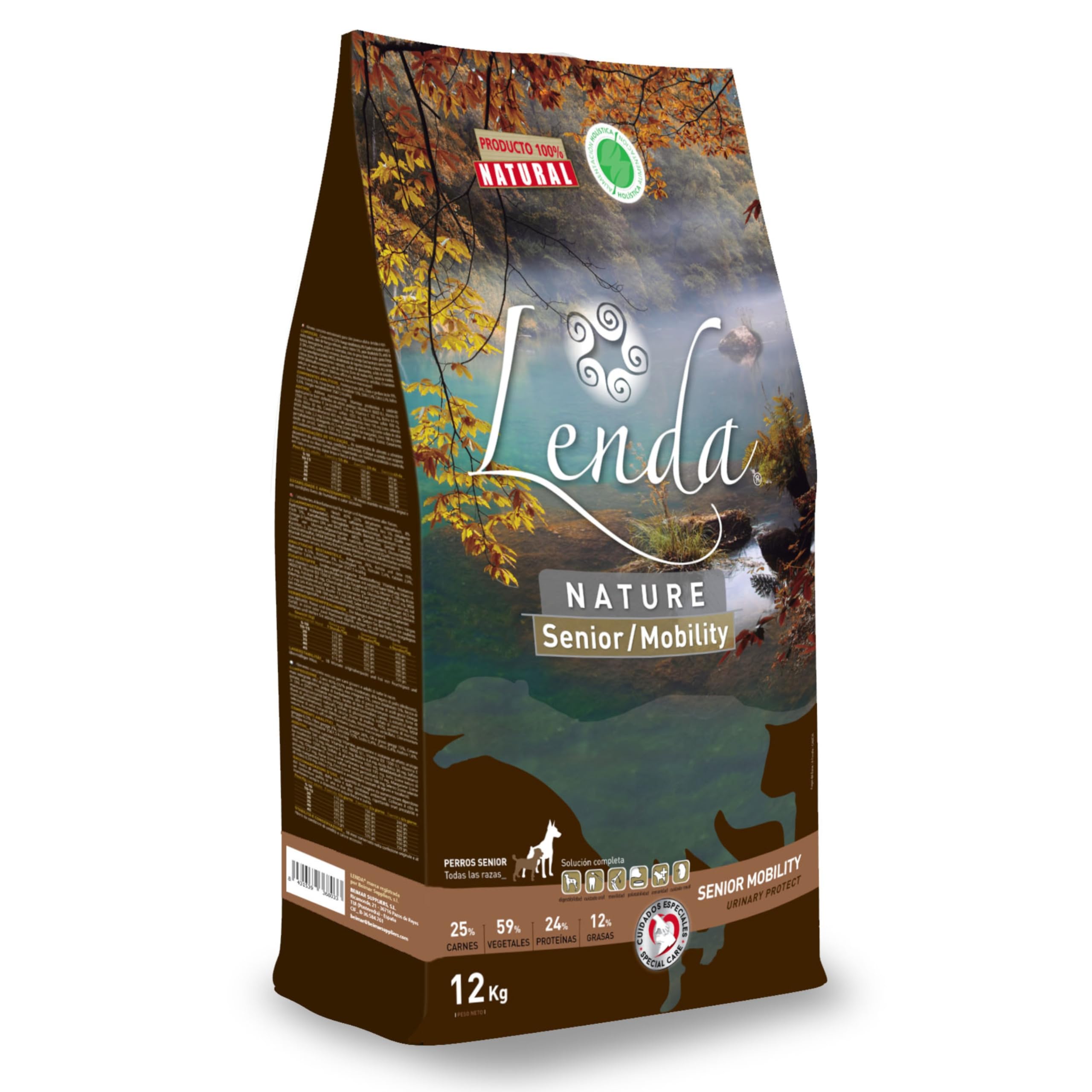 Lenda Senior Mobility 12 KG - Alimento Completo SIN Cereales para Perros Senior o Adultos con Dolores Articulares | Pienso con Pavo Hipoalergénico