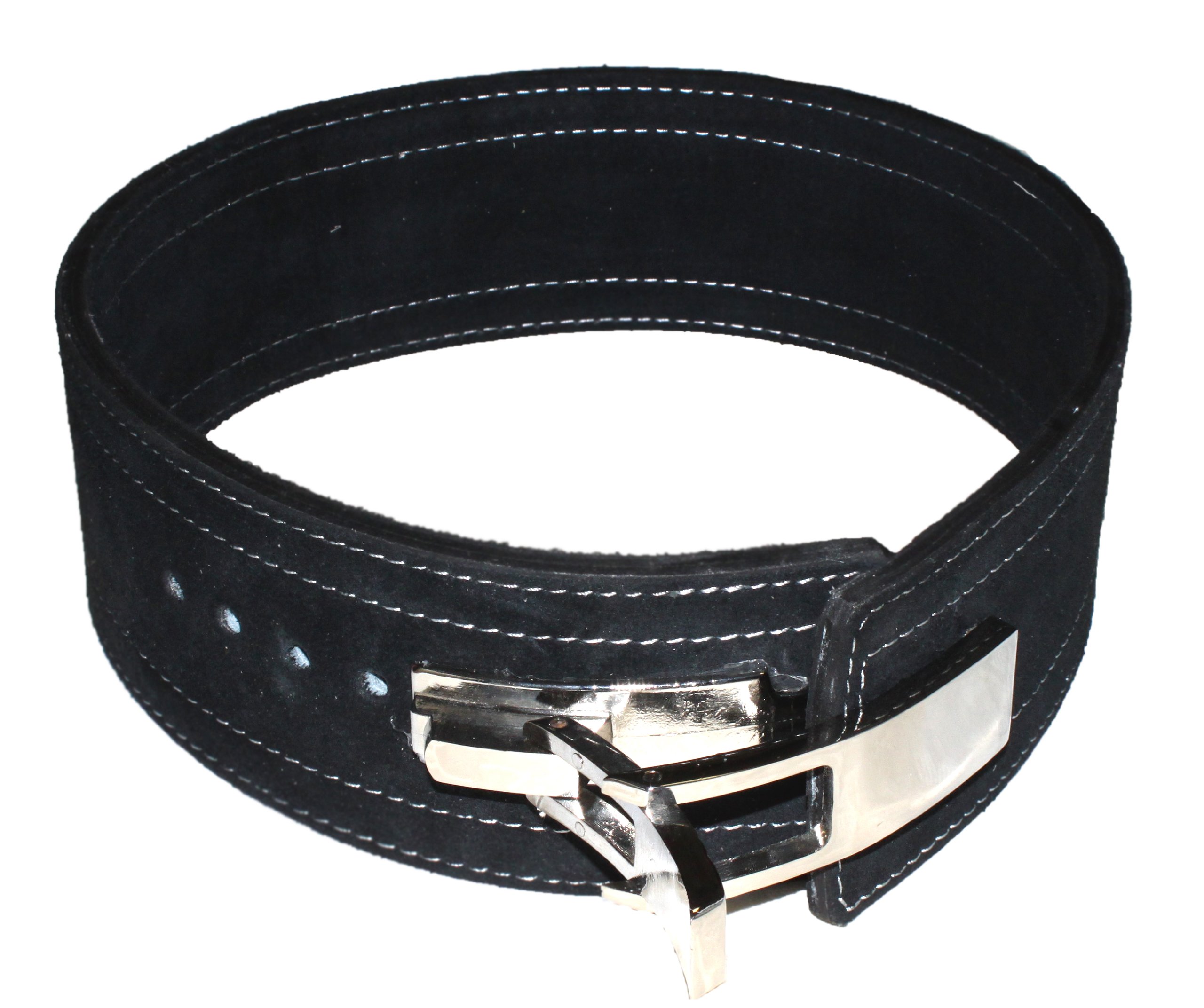 lisaro KDK Gürtel/Profi Wettkampfgürtel aus Leder mit Pressschnalle, 10 MM KDK Powerlifting Gürtel [mit Lever Schnalle] fürs Krafttraining, Powerlifting, Gewichtheben, Kniebeugen und Kreuzheben