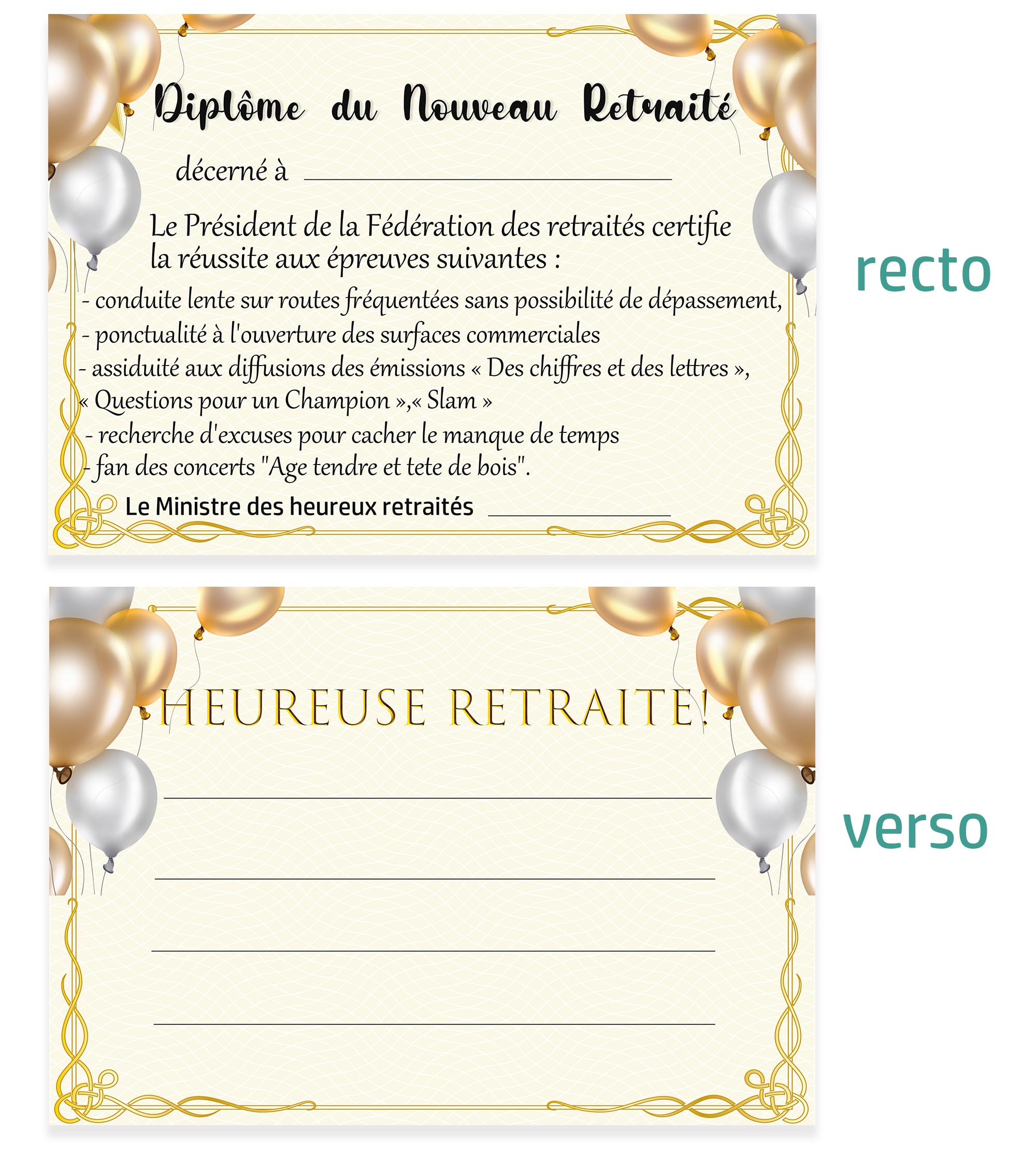 Carte Porte-Clés Retraite Avec Enveloppe - Cadeau Départ Collègue - Motif Or Et Style Tropical