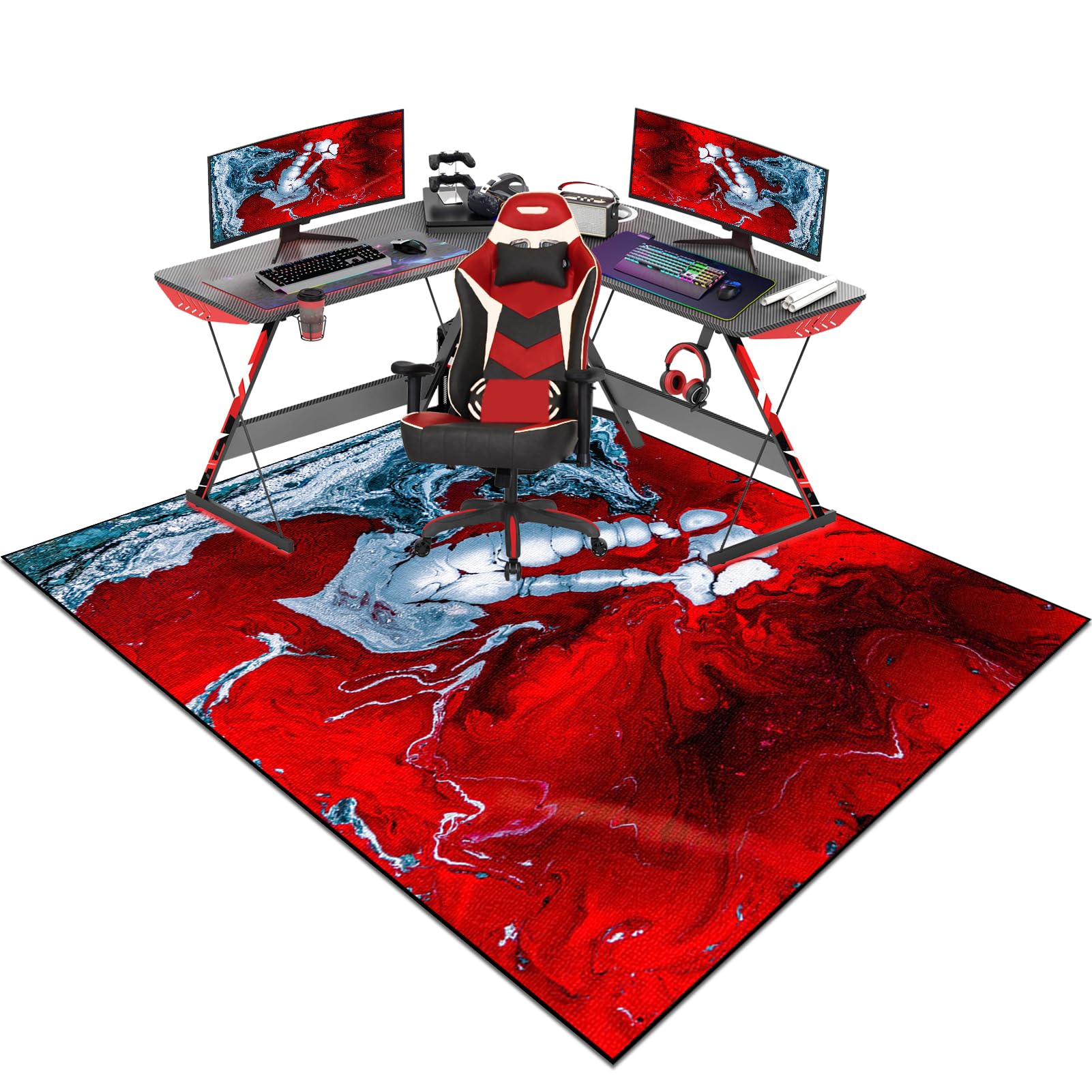 Floor Protectors Mat for Hard Floors Office Large Hard Floors Gaming Chair Mat Floor Protectors Mat Office Chair for Parquet Laminate Hard Floors Desk Chair Mats for Carpeted floor 140 x 180 cm