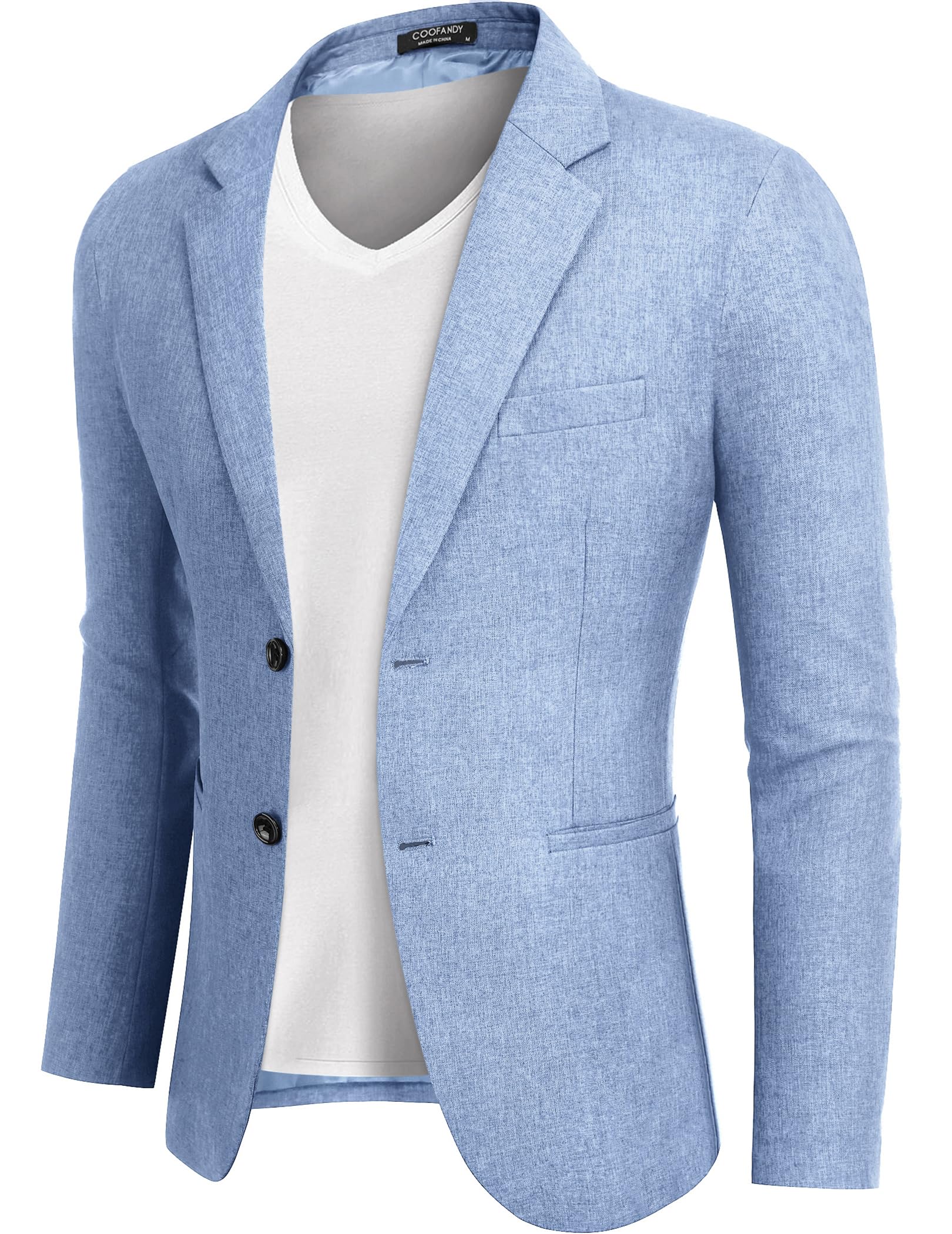 COOFANDY Mens Blazer Casual Two Buttons Sport Coats Lightweight Suit Jacket