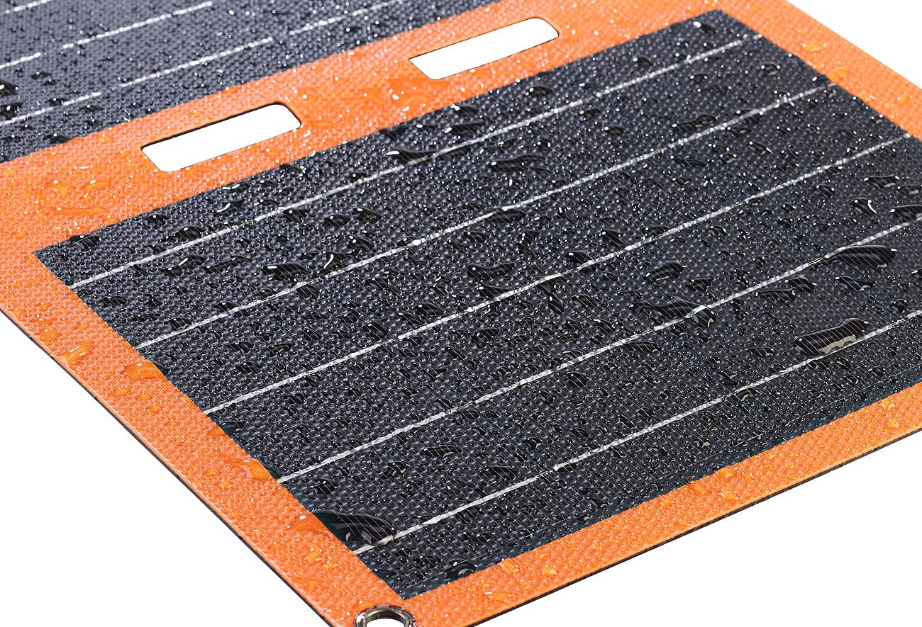 revolt USB c Solar Panel: 21-Watt-Solarpanel-Ladegerät, USB-C/-A, je 2,4 A, faltbar, IP65, ETFE (Falt Solarpanel, Solar Ladegerät mobil, 5V)