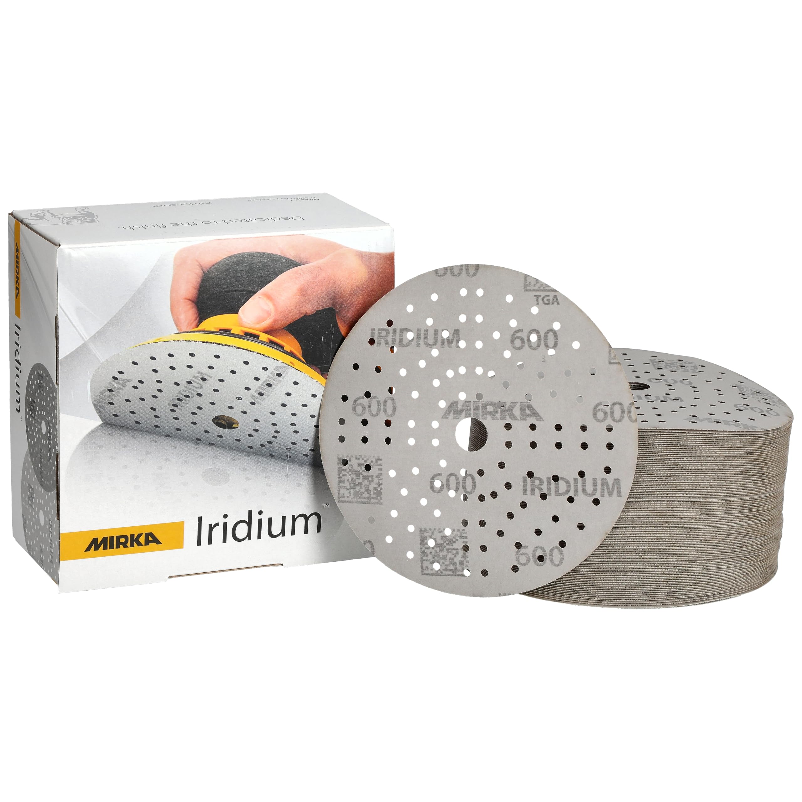 Mirka Abrasive Sheets Iridium Sandpaper Ø 150mm Grit 600 100 pcs