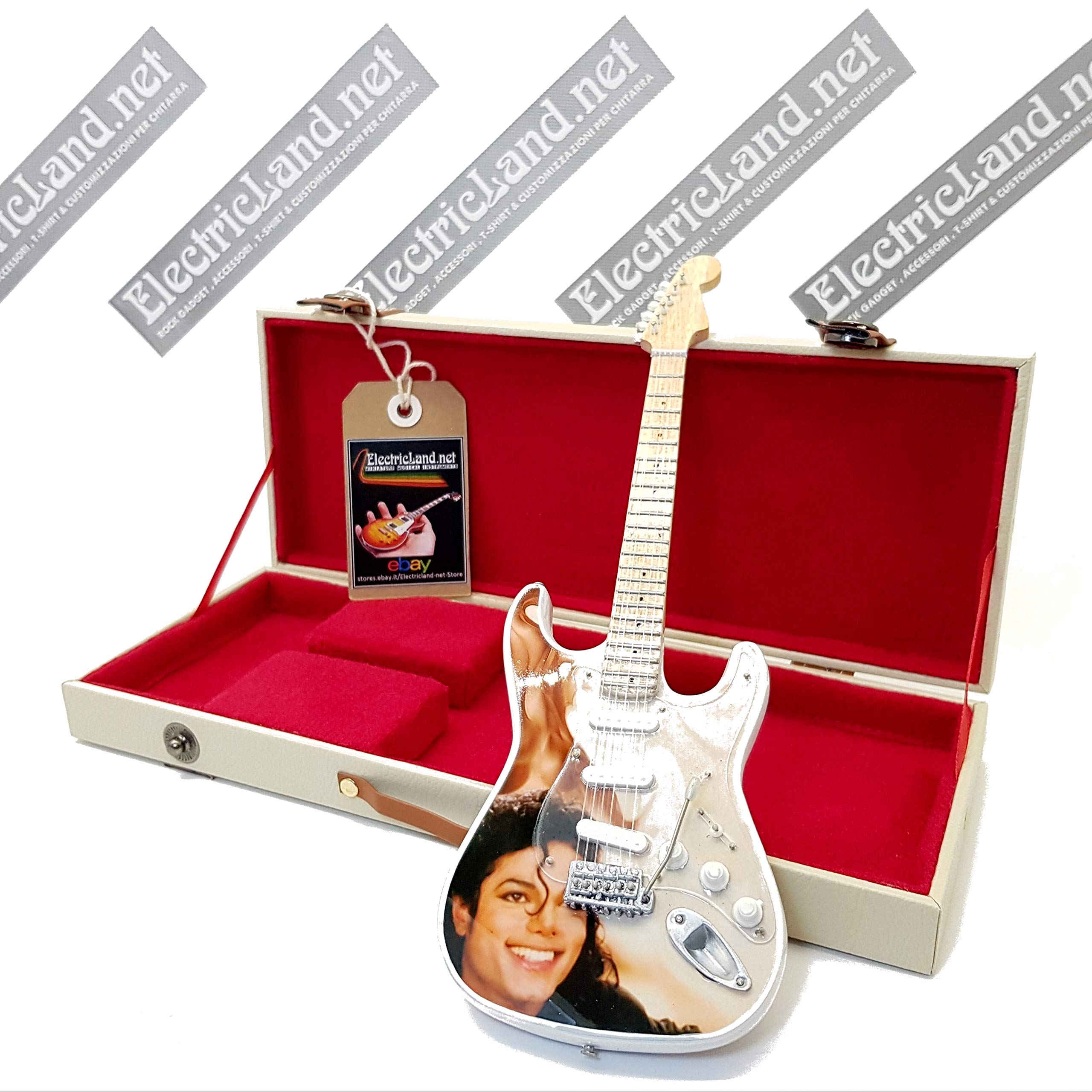 Michael Jackson King of Pop BAD Miniaturmodell mit Miniatur-Gitarre und Sammlerstück, Miniatur, Musik-Accessoire, Rock