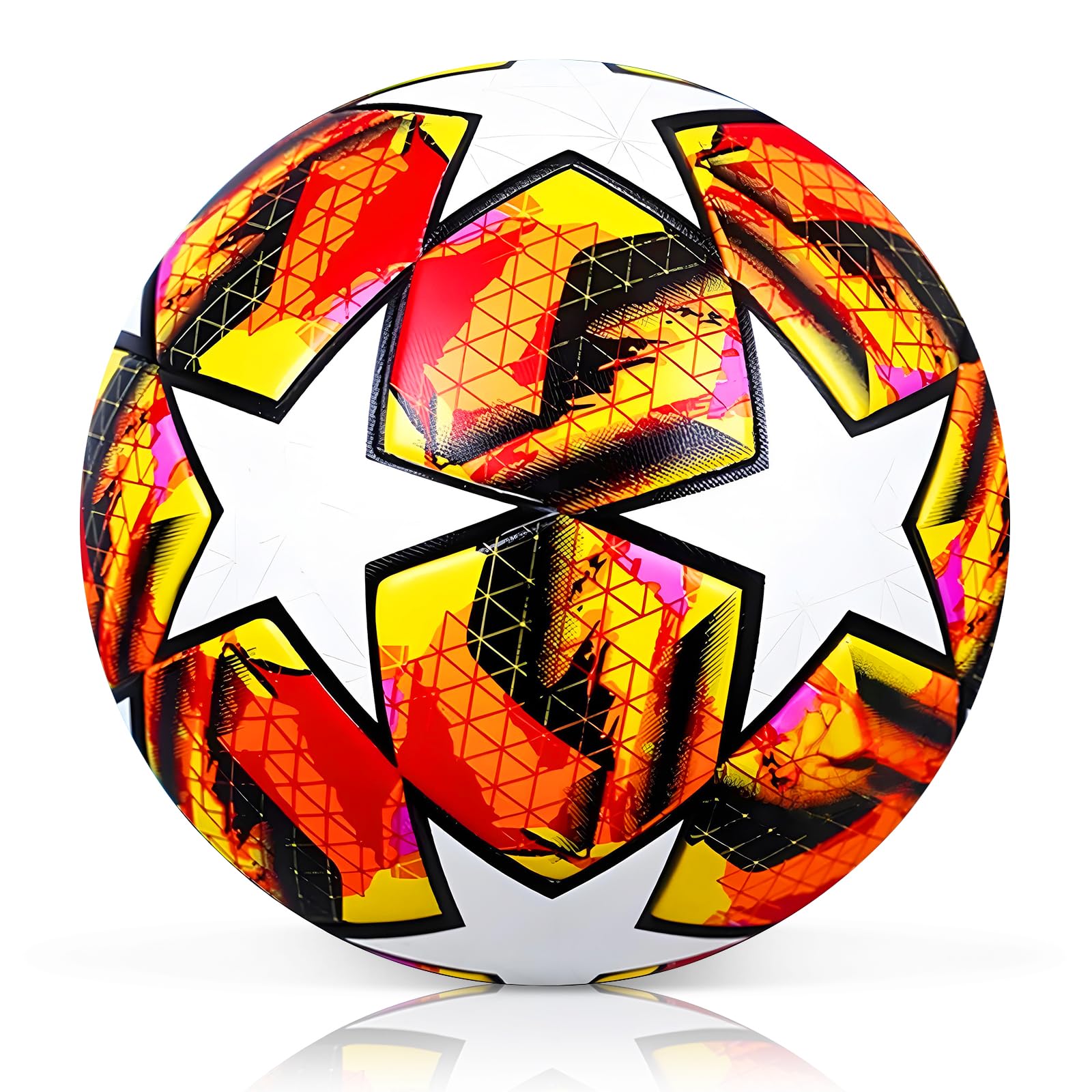 Balón Champions League, Balón de Fútbol Tamaño 5 para Niños y Adultos Training, Match, Regalo para Aficionados y Amantes del Fútbol