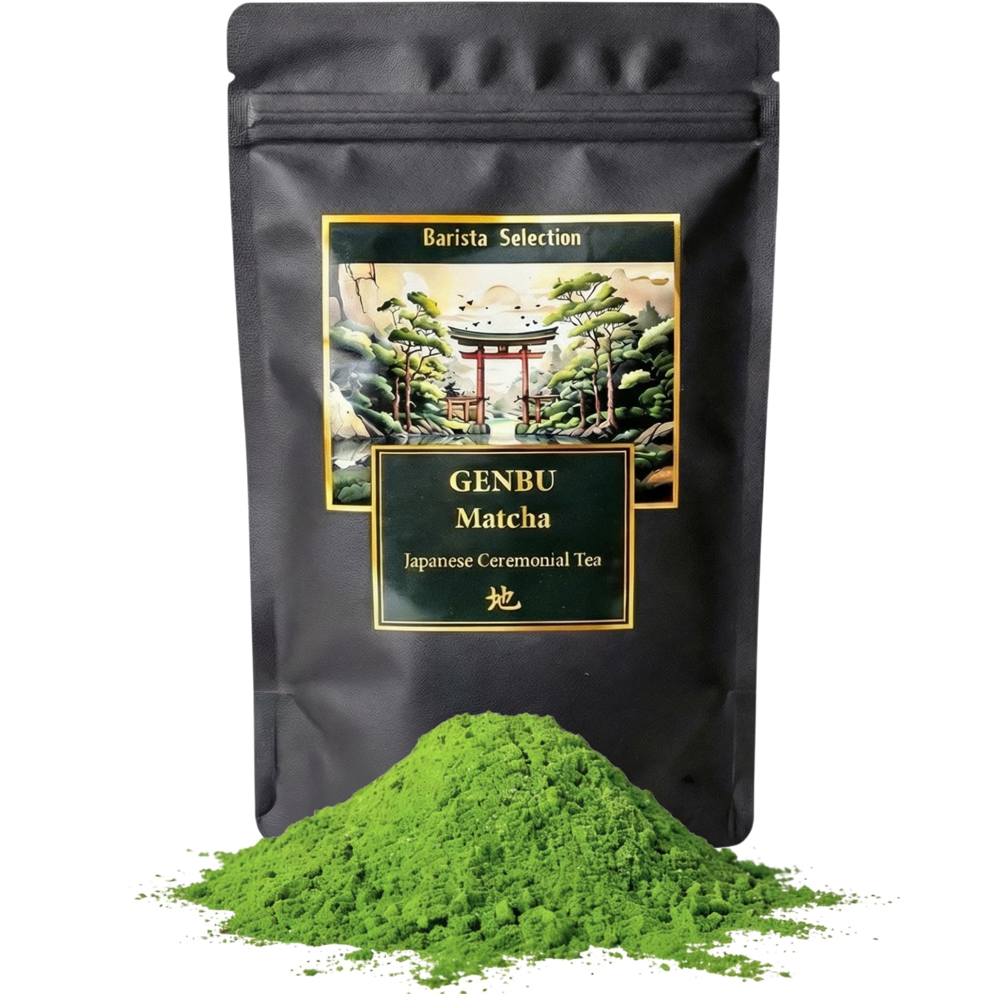 GENBU MATCHA | Thé Matcha Ceremonial Premium 100g | Thé Matcha pour 3 mois | Thé vert pur en poudre 100% naturel | Thé Matcha japonais de haute qualité | Matcha Latte