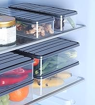 Plastic Grocery/Storage Jar and Container Set, Air Tight & BPA Free Containers for Kitchen Storage Set, Produce and Pantry Storage Multipurpose Jar(PACK OF 6).