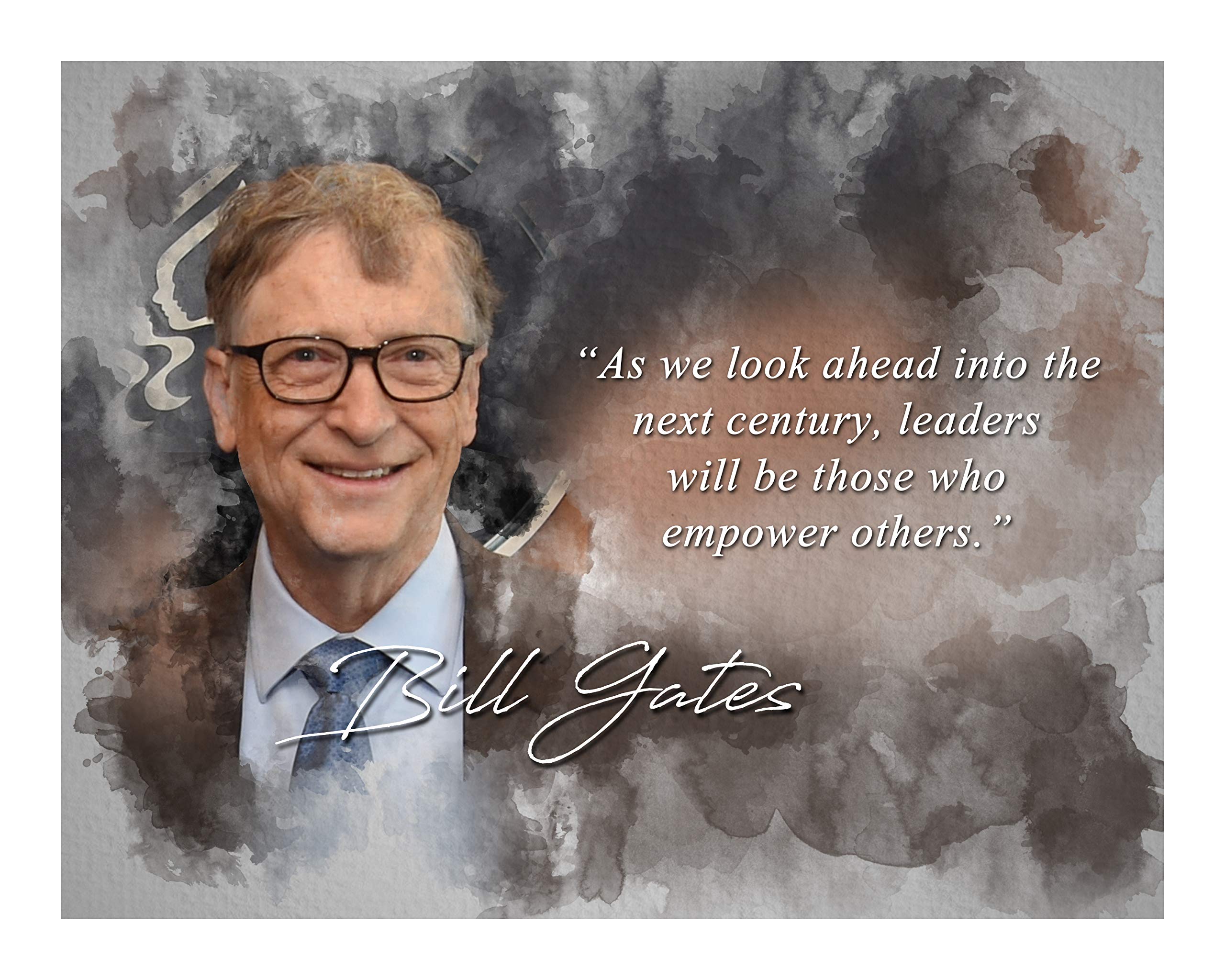 Ramini Brands Leaders Empower Bill Gates Inspirational Quote 8 X |  Desertcart Seychelles, image size:2560x2048