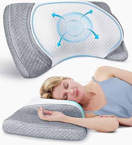 Almohada cervical ultra cómoda para aliviar el dolor, almohada lateral ajustable que se ajusta perfectamente al hombro, almohada ergonómica de