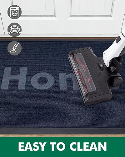 Miniatura 6 de LUMI Tapete para puerta delantera, duradero, resistente a la decoloración, impermeable, para interiores y exteriores, perfil bajo, fácil de limpiar,