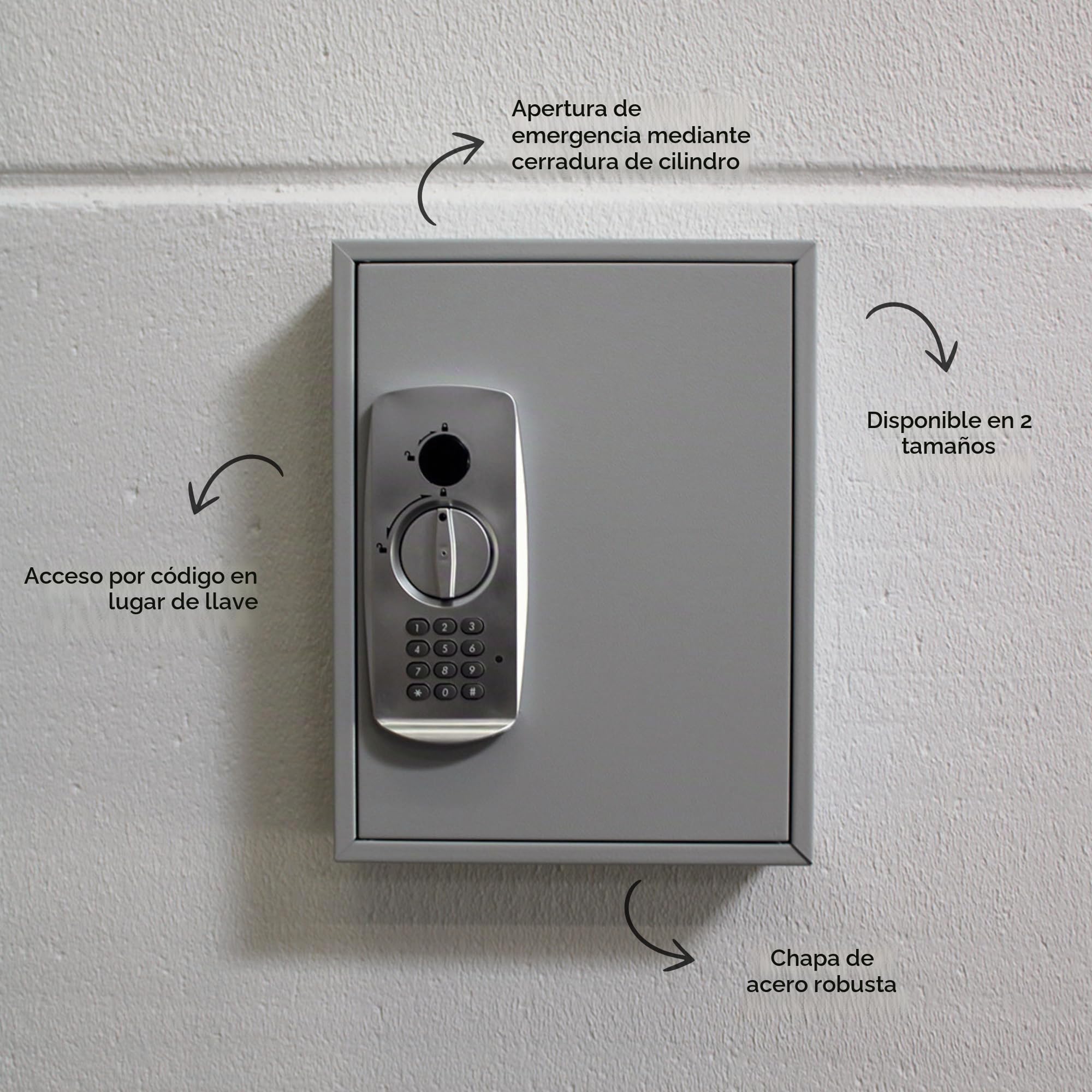 Wedo 102 62137 21 - Armario de pared para llaves con cierre electrónico de seguridad