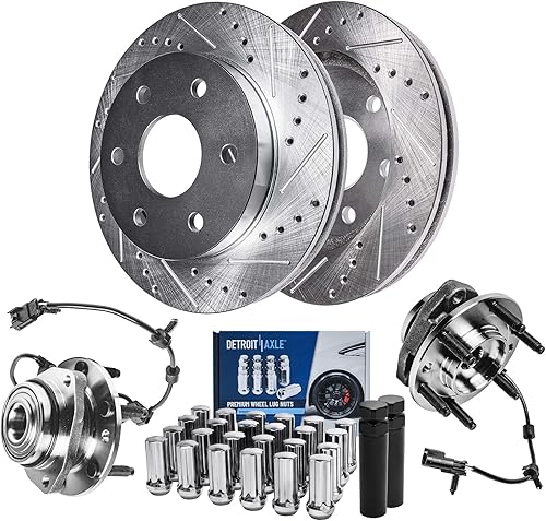 Miniatura 18 de Detroit Axle - Kit de Freno para Ford Focus 2000-2004, Pastillas de Freno Delanteras Cerámicas Traseras Semimetálicas 2001 2002 2003 Reemplazo