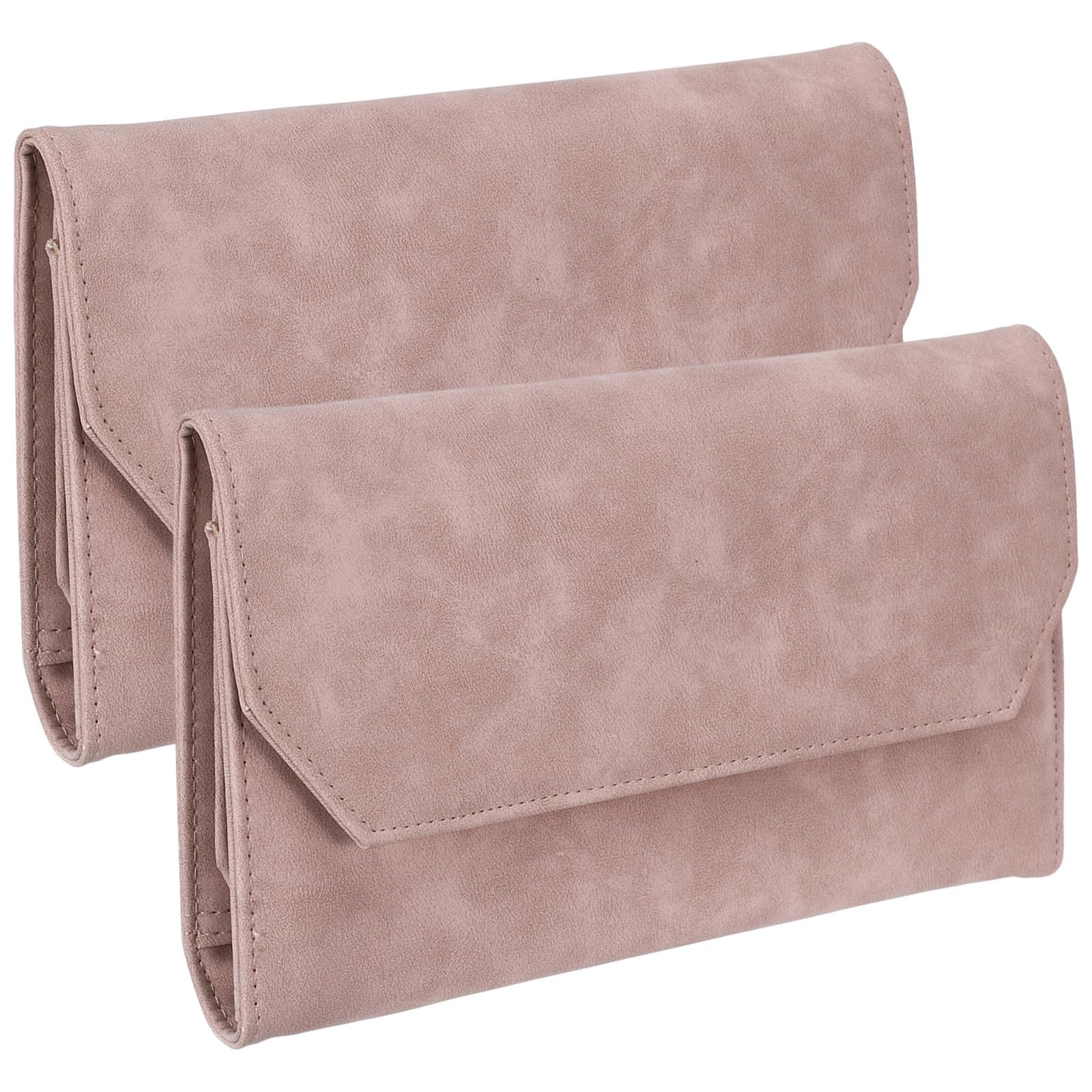 DEARMAMY Tragbare Stricknadeltasche mit 13 Elastischen Fächern und 2 Speziellen Fächern für Pullovernadeln aus Pu in Rosa zum Basteln und Reisen