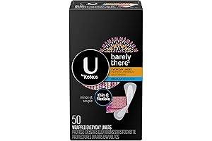 Barely There Liners, Light Absorbency, Regular, Fragrance-Free, 50 Count