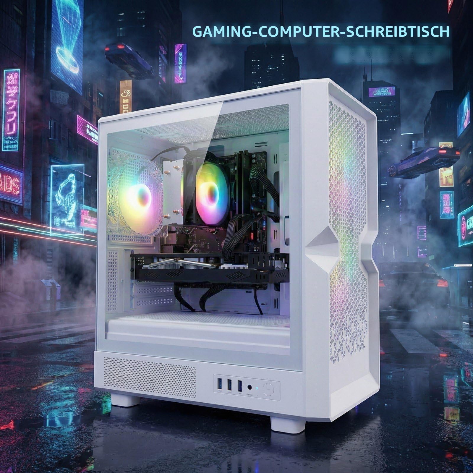 STGsivir Gaming PC, Core i7, RX 580 16G, 16G RAM, 512G SSD | Gaming Computer für Streaming,Videobearbeitung,Hausaufgaben, bis zu 3.9 GHz, WLAN, BT 5.0, 4K,HDMI,DP, Win11 Pro, ARGB