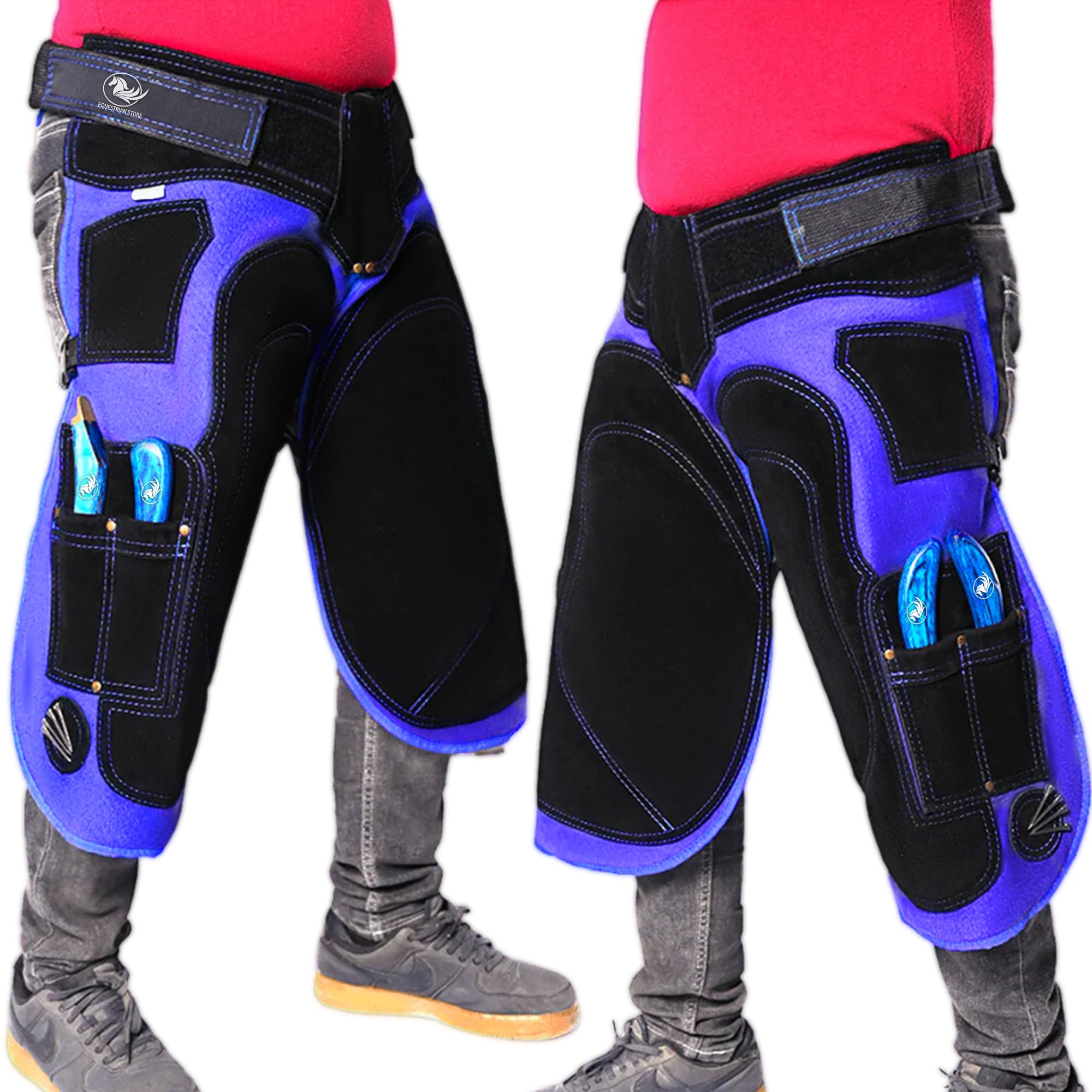 Tablier de maréchal-ferge de 75 cm, toile en cuir forgé de qualité supérieure, tabliers maréchal-ferge, daim véritable, tablier à outils de maréchal-ferge, chapes de tondeuse, soins des sabots,