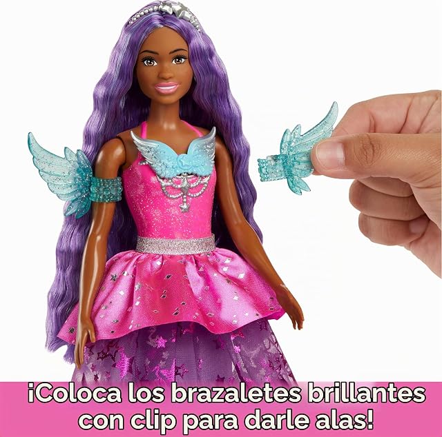 Foto 5 de 7 de Barbie Un Toque de Magia Brooklyn Muñeca afroamericana con Look fantasía, Mascotas y Accesorios para peinar