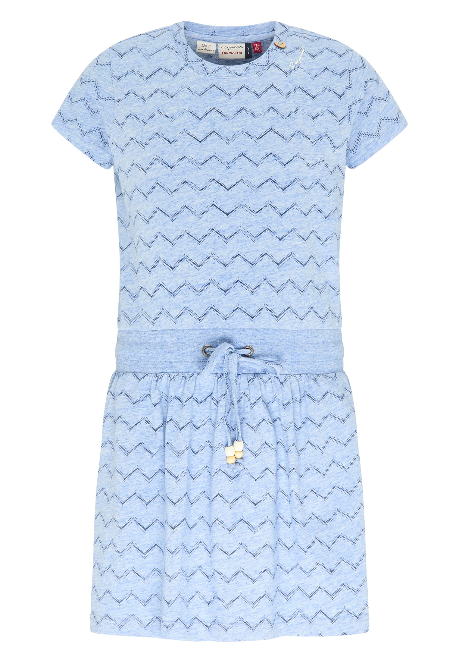 Ragwear Mädchen Kleid MAGY Zig ZAG Sommerkleid in sommerlichen Farben aus weicher Baumwolle