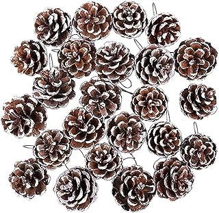 Lot de 48 mini pommes de pin naturelles de Noël - Pommes de pin - Ornements pour la décoration de la maison - Bricolage - Arbre de Noël - Automne et hiver