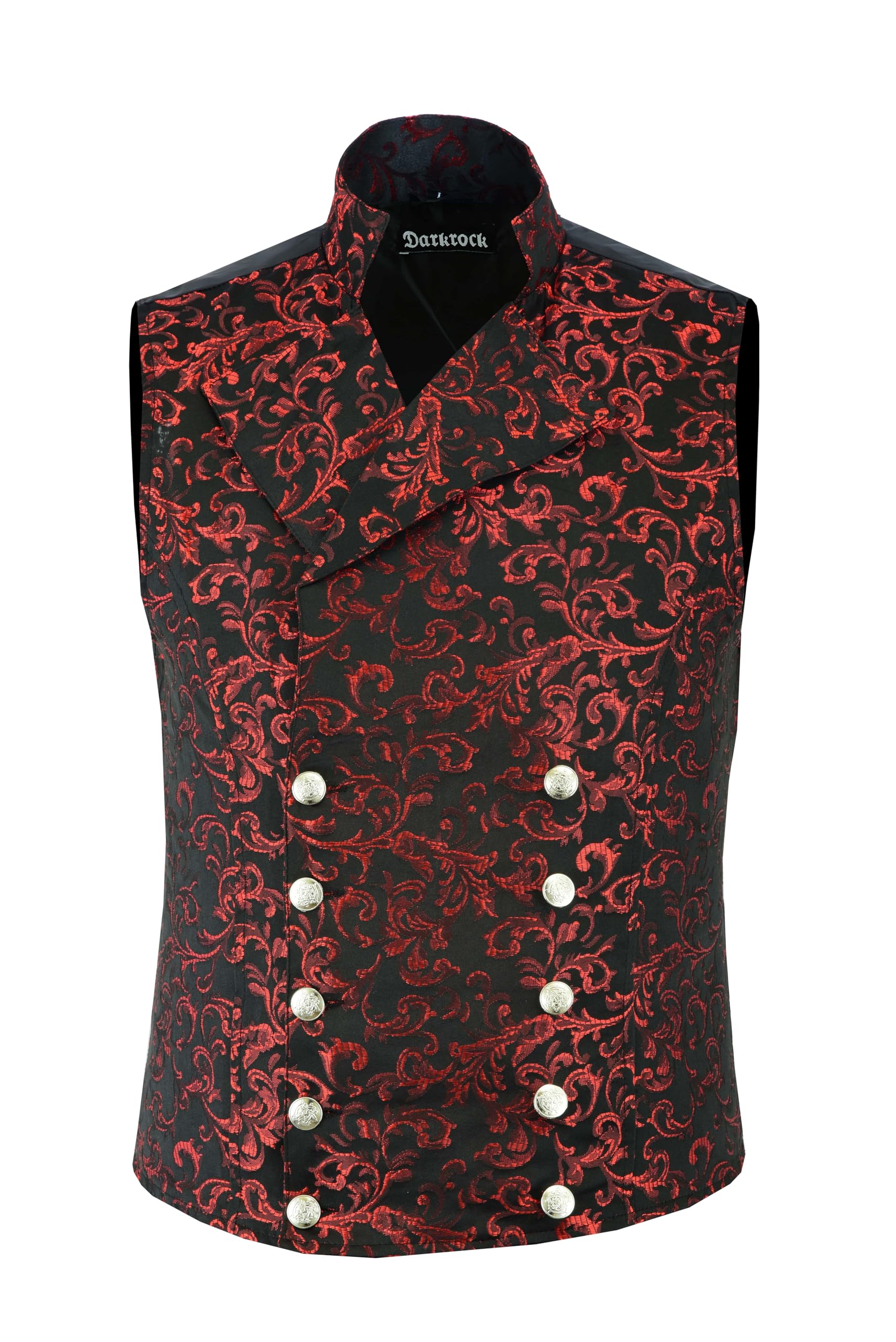 Men's Double Breasted Governor Vest Waistcoat VTG Gold Brocade Gothic Steampunk/USA