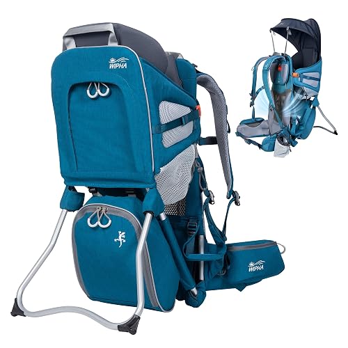 WIPHA Toddler Hiking Backpack Carrier with Sunshade, Blue
