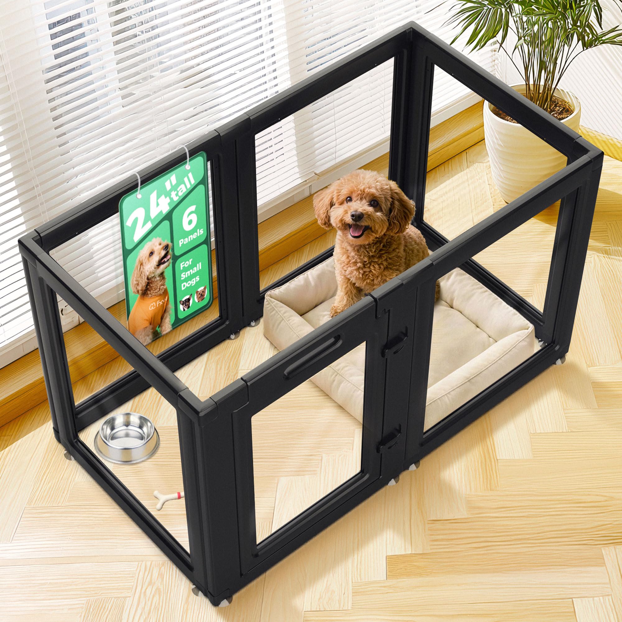 Amazon.com : FXW AuraSpace Acrylic Indoor Dog Playpen for Puppies