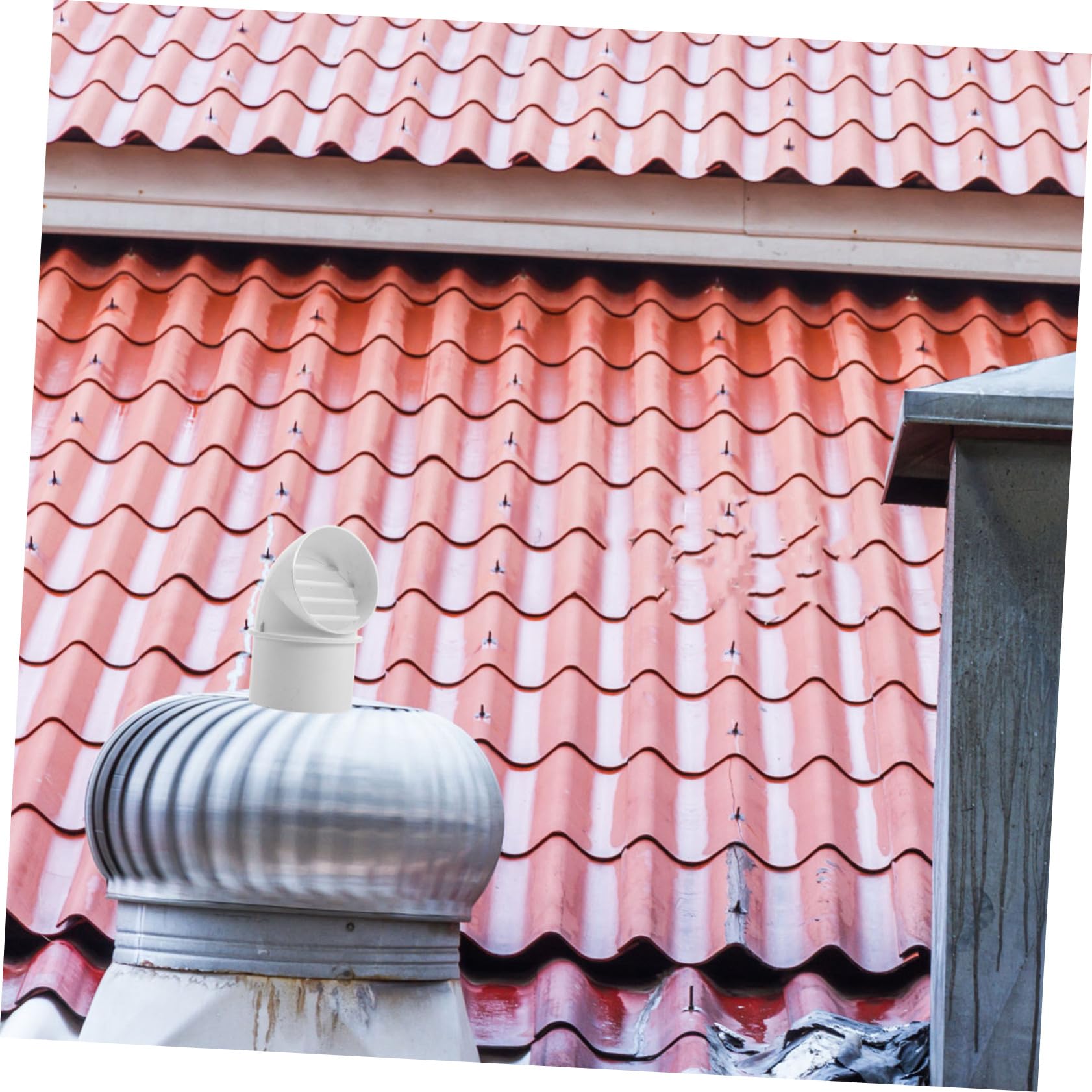 UKCOCO Tappo di Sfiato a Parete in Pvc Antivento 75mm per Cappa di Ventilazione Cucina Copertura per Ventilazione Esterna Resistente alle Intemperie Facile da Installare