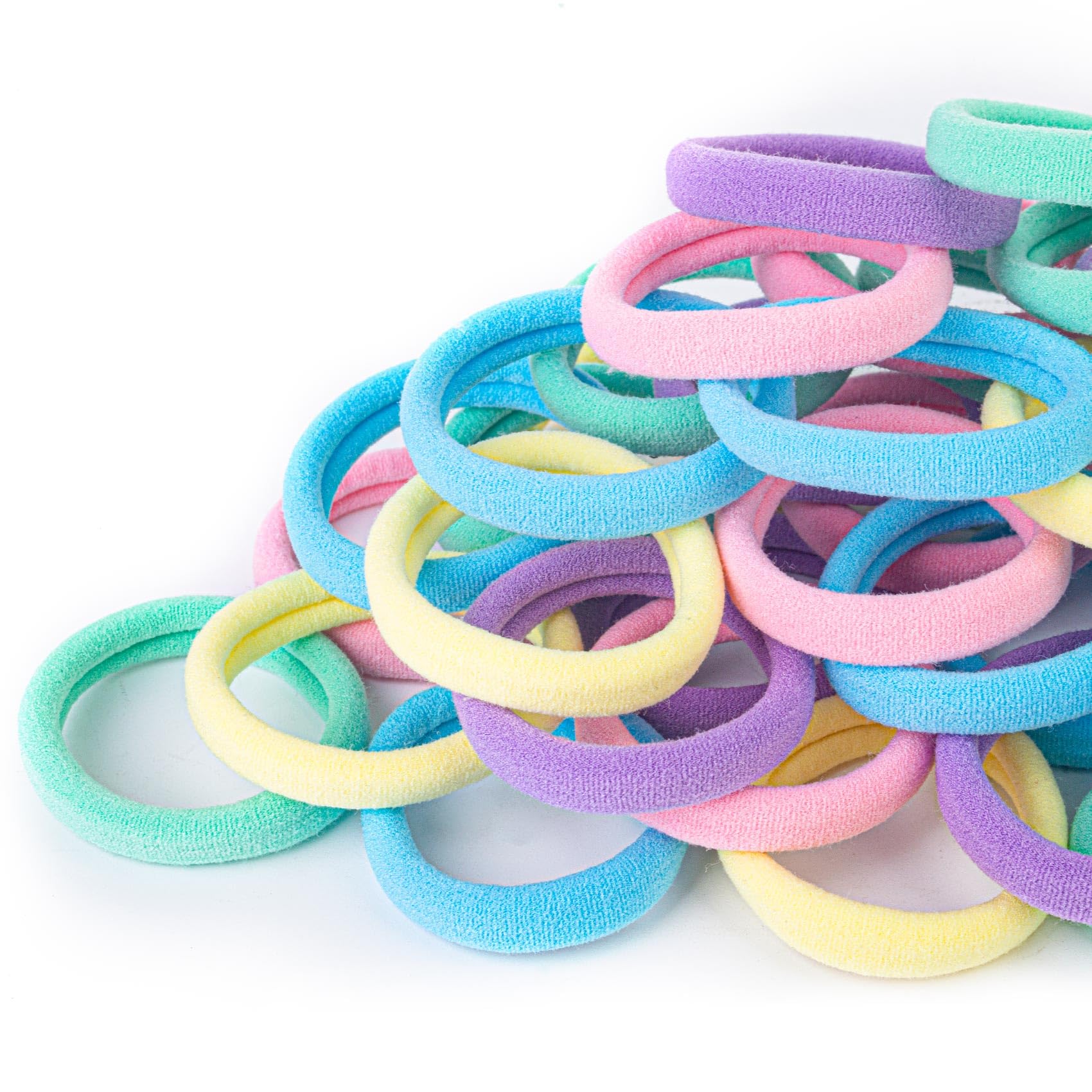 Black Hair Ties - 50 Pack for Thick Hair -8 Black Hair Ties - 50 Pack for Thick Hair -8