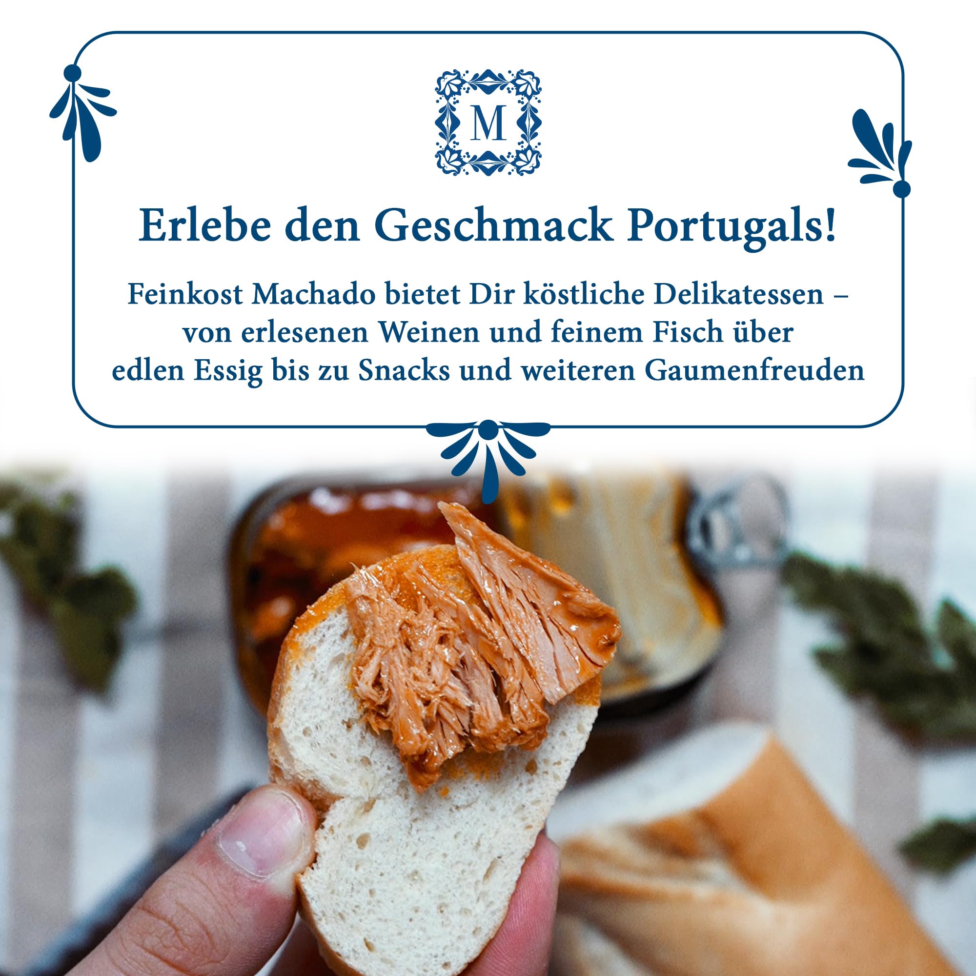 Feinkost Machado – 5er Set Thunfisch (je 120g) | Mit Thunfisch in Olivenöl, Rosmarin, Tomatensauce, Padron Paprika, Zitrone & Piri Piri | Mediterraner Genuss aus Portugal – Für Salate, Pasta & Tapas
