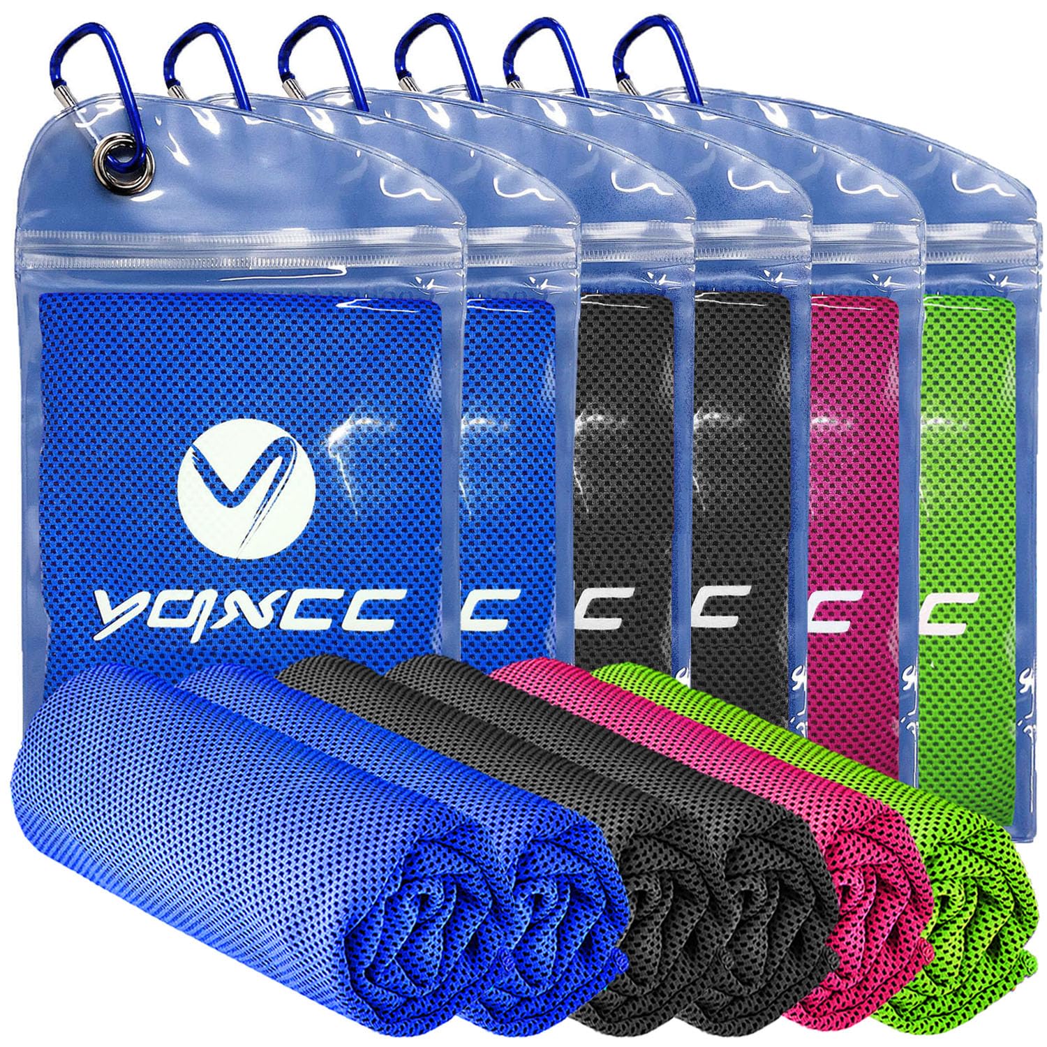YQXCC Kühlendes Handtuch - 2 Stück  120 x 30 cm  Eishandtuch aus Mikrofaser für sofortige Kühlung  perfekt für Yoga  Strand  Golf  Reisen  Fitnessstudio  Sport  Schwimmen  Camping