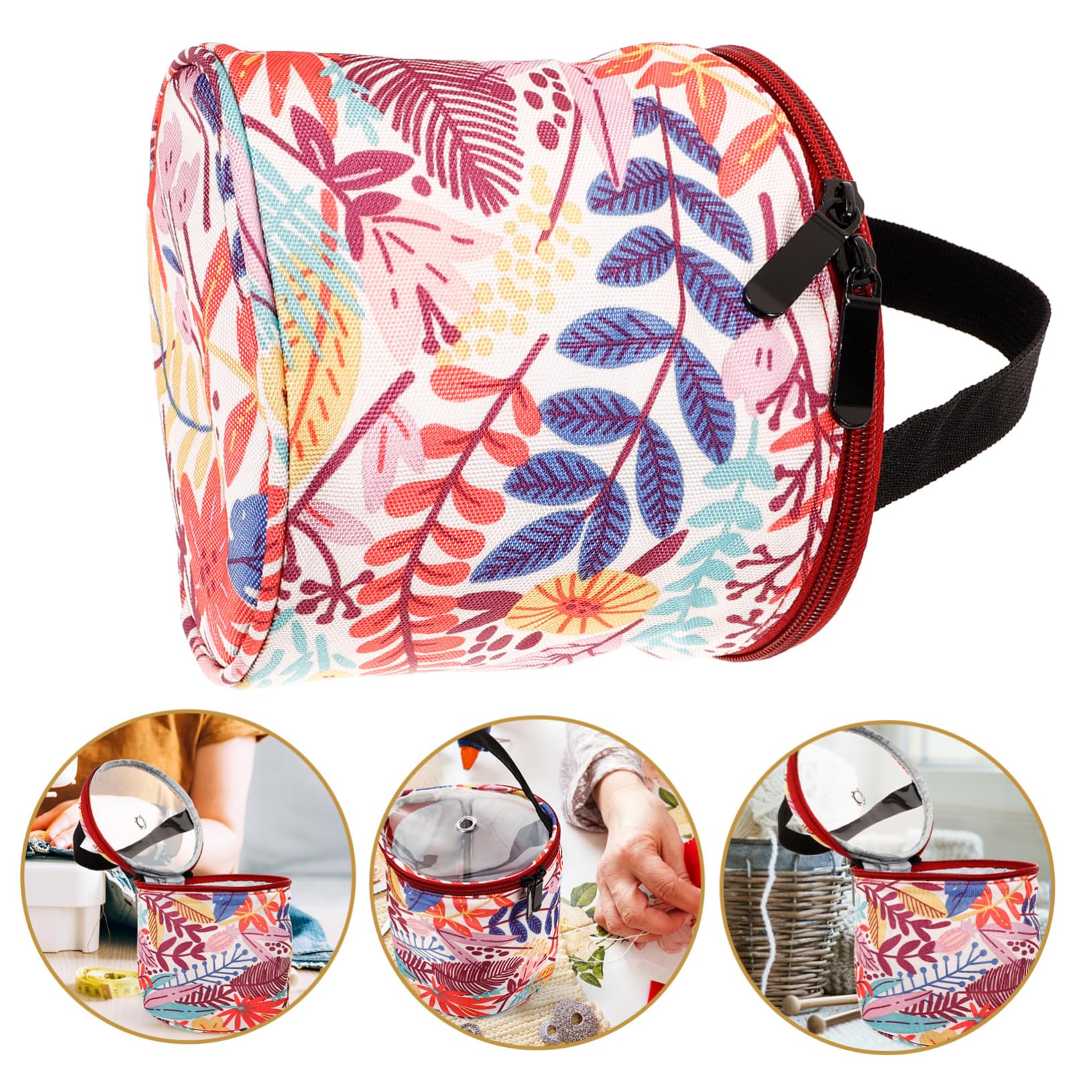 SHINEOFI Bolsa De Ganchillo Doble Capa – Organizador Portátil Para Agujas De Tejer Y Accesorios