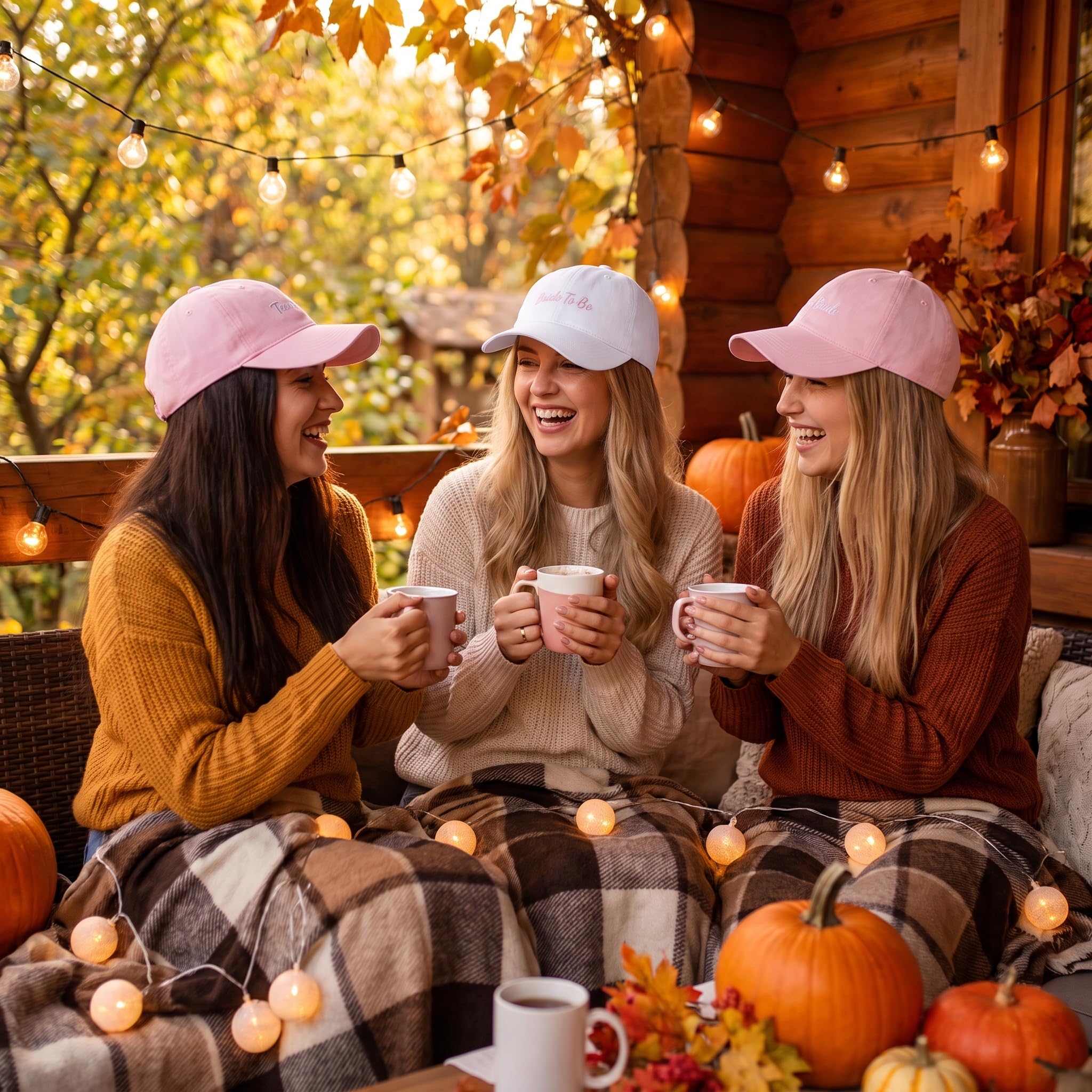 JGA Caps Set (8er Pack) – 1x Weiß mit „Bride to be“ & 7X Rosa mit „Team Bride“ Aufschrift – Junggesellinnenabschied Accessoires & Deko für Frauen