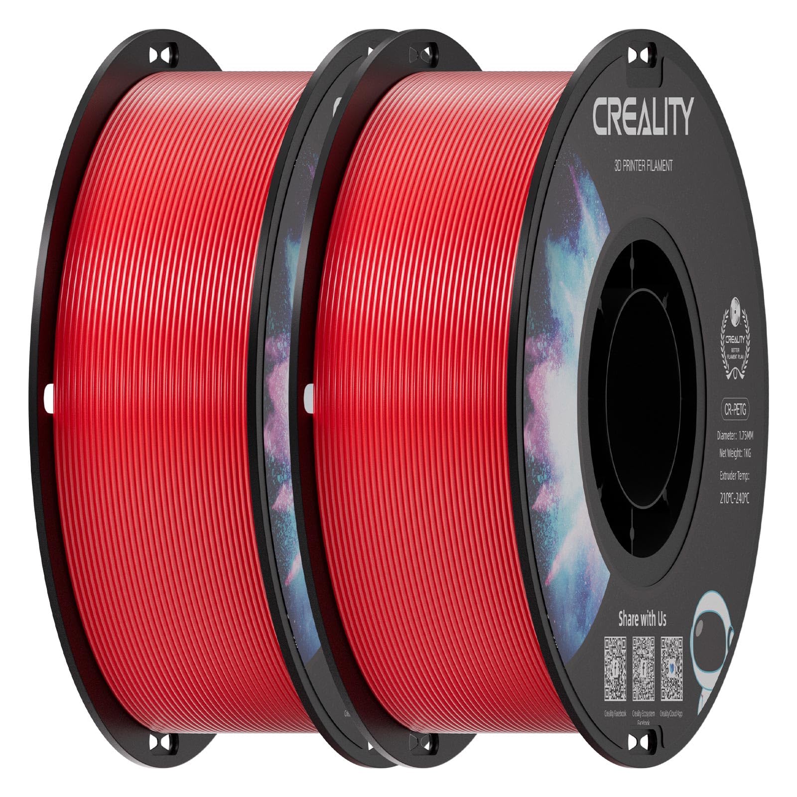 Creality PETG Filament - 2kg Black & White Pack -24