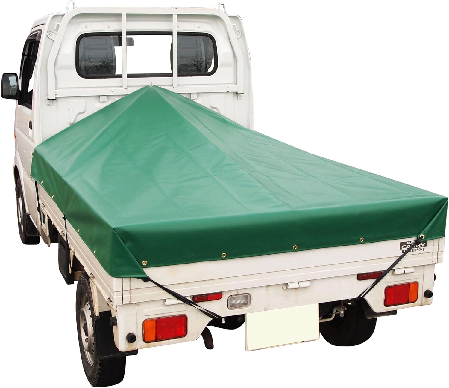 軽トラック 荷台シート エステル帆布 6000 2 0m 1 8m 2 2m グリーン アルミ製荷台フレーム別売 車 バイク